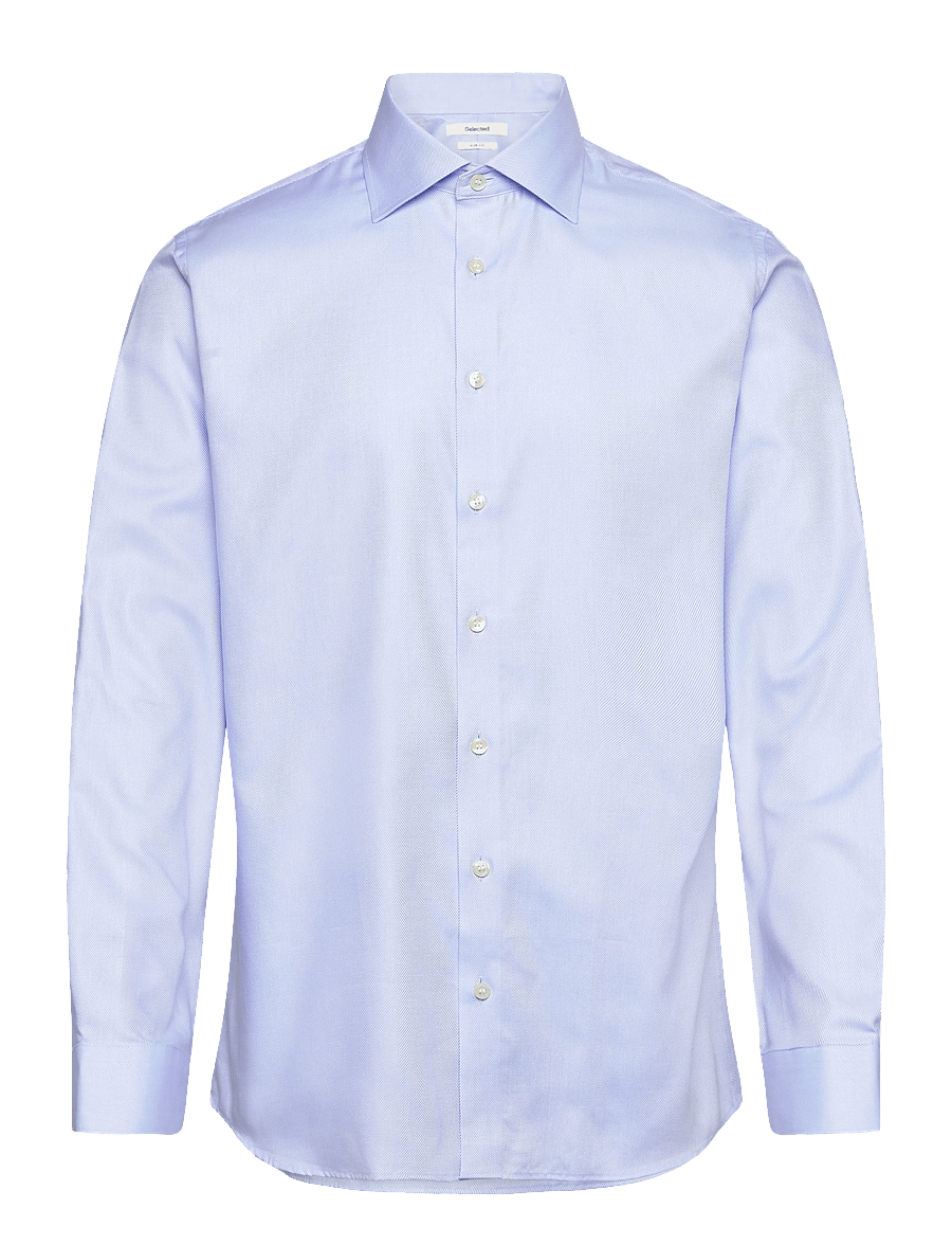 Selected - SLHSLIM-ETHAN SHIRT LS SPREAD NOOS - avslappede skjorter - light blue - 1