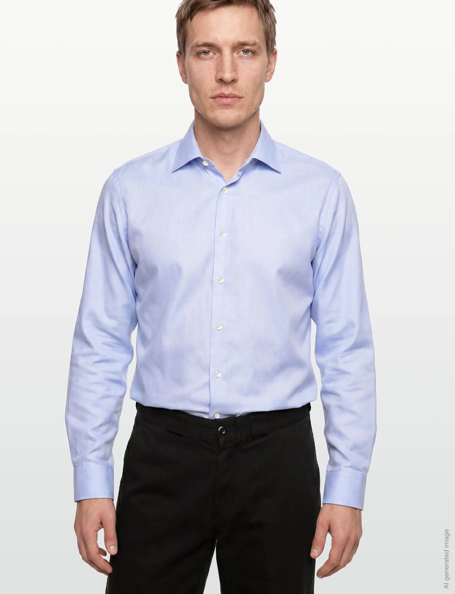 Selected - SLHSLIM-ETHAN SHIRT LS SPREAD NOOS - avslappede skjorter - light blue - 3