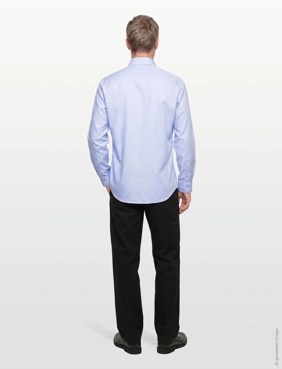 Selected - SLHSLIM-ETHAN SHIRT LS SPREAD NOOS - avslappede skjorter - light blue - 4
