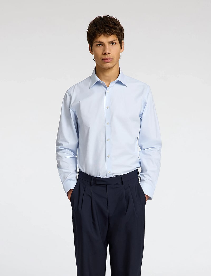 Selected - SLHSLIM-ETHAN SHIRT LS SPREAD NOOS - casual skjorter - light blue - 0