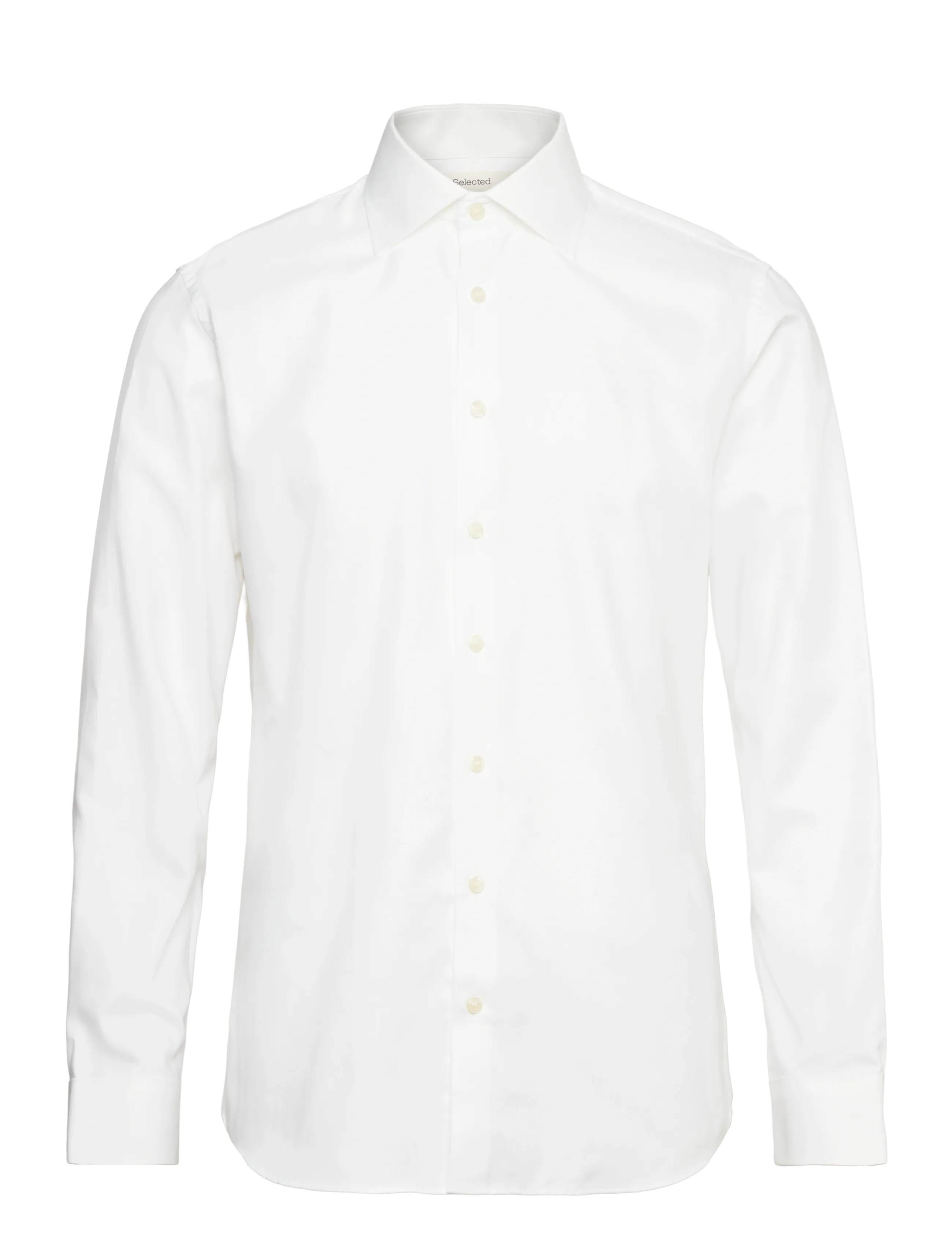Selected SLHSLIM-ETHAN SHIRT LS SPREAD NOOS - Särgid - WHITE / white