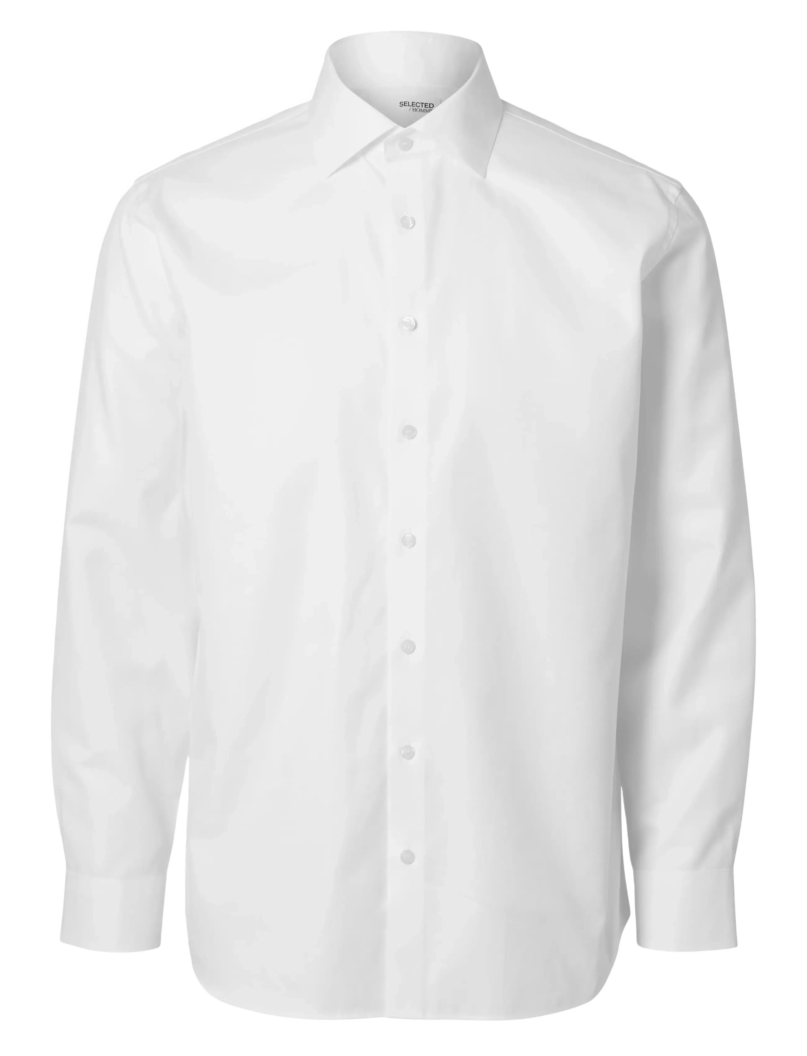 SLHREG-ETHAN SHIRT LS SPREAD NOOS - BRIGHT WHITE