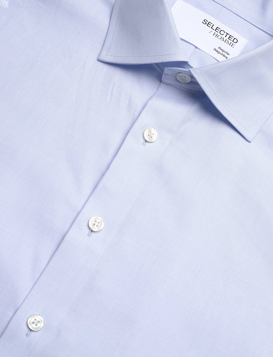 Selected - SLHREG-ETHAN SHIRT LS SPREAD NOOS - light blue - 3