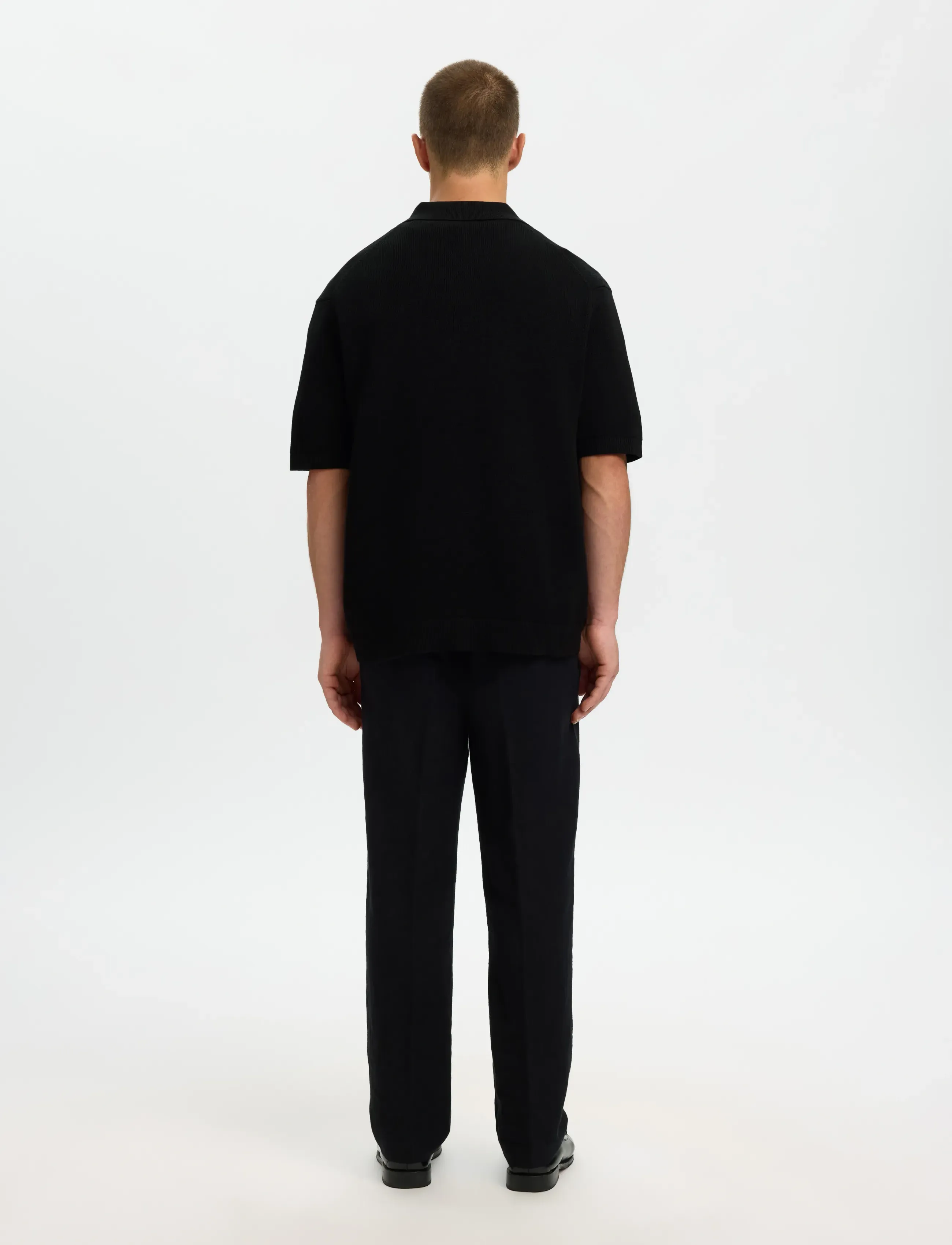 Selected - SLM-LEROY LINEN BLEND OVERSHIRT LS NOOS - feriefavoritter - black - 2