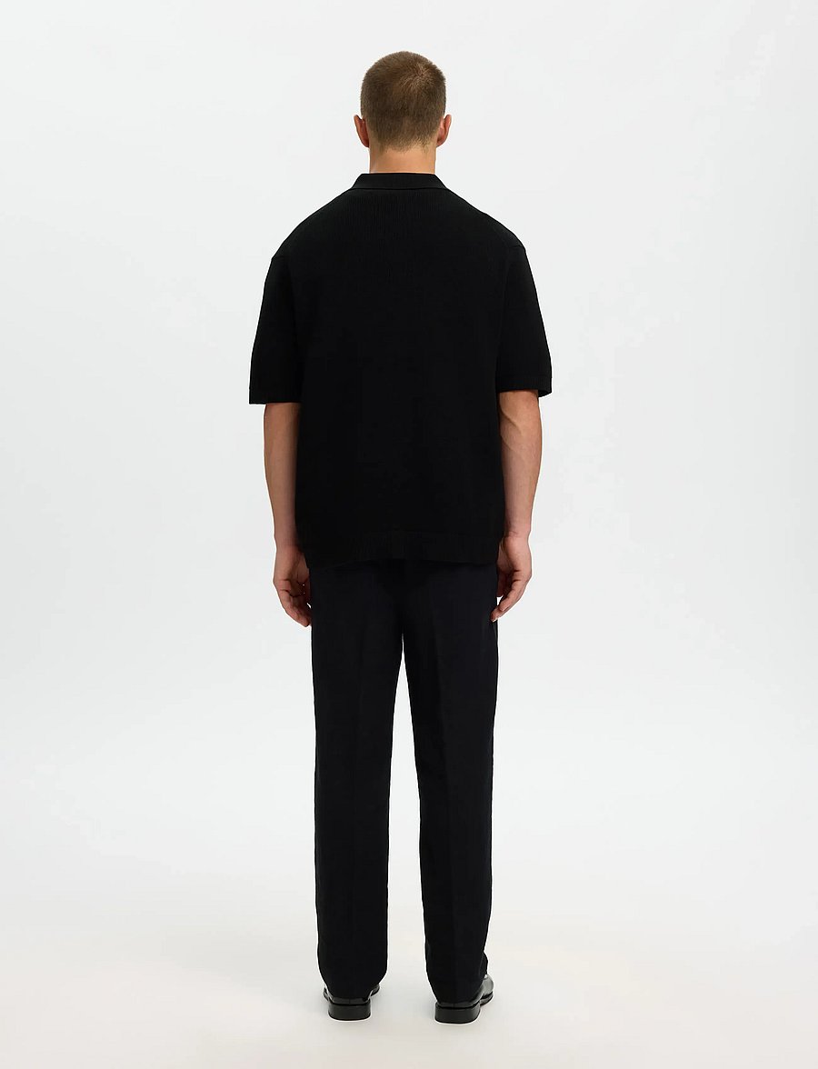 Selected - SLM-LEROY LINEN BLEND OVERSHIRT LS NOOS - feriefavoritter - black - 2