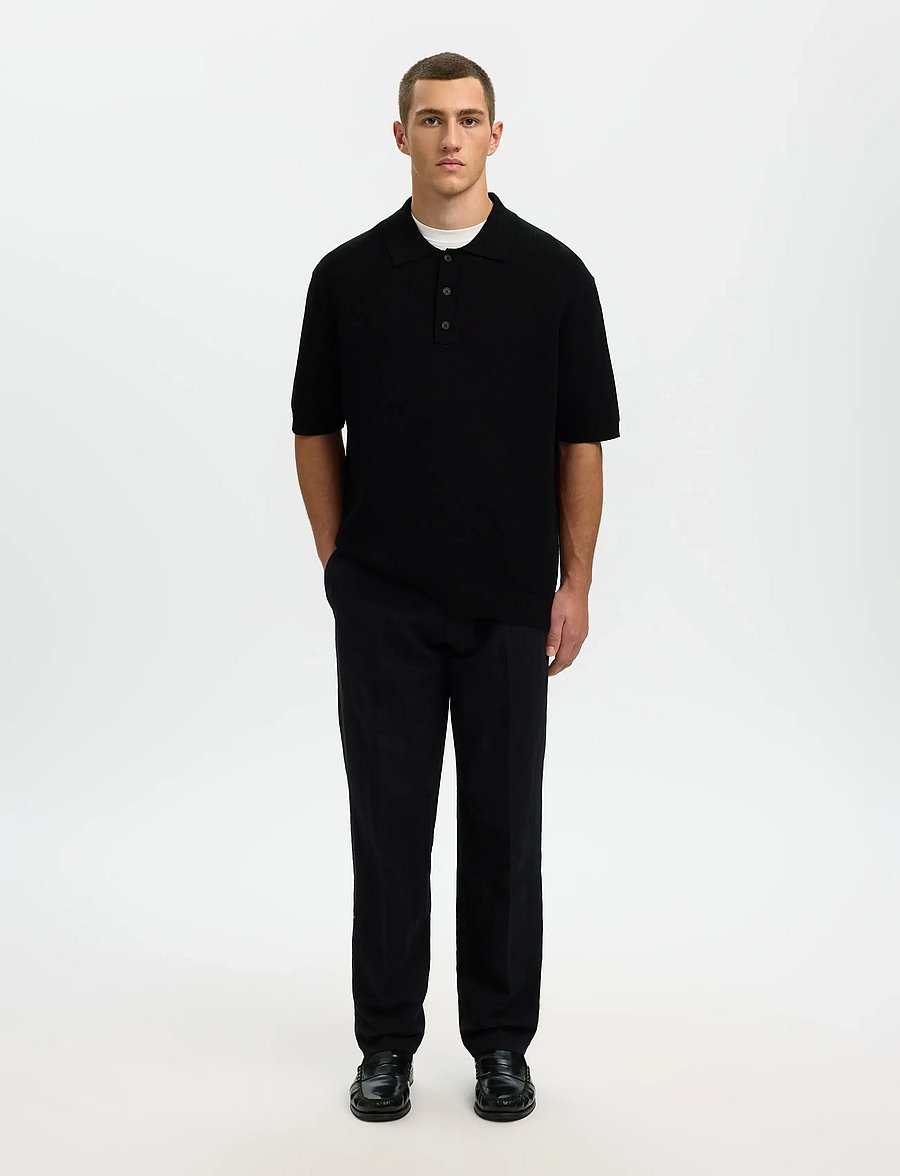 Selected - SLM-LEROY LINEN BLEND OVERSHIRT LS NOOS - feriefavoritter - black - 3