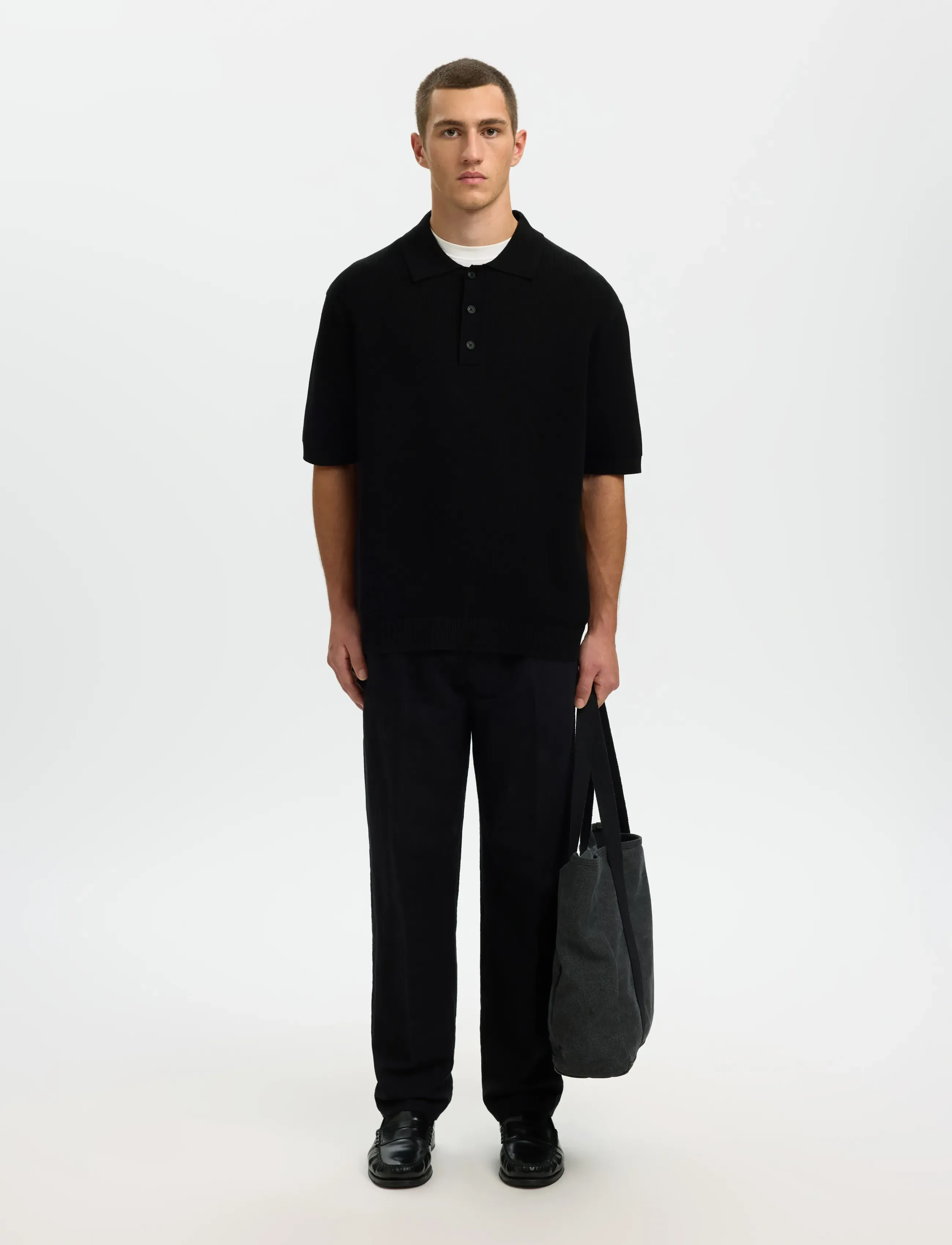 Selected - SLM-LEROY LINEN BLEND OVERSHIRT LS NOOS - feriefavoritter - black - 5