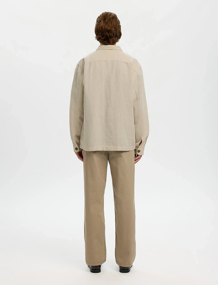 Selected - SLM-LEROY LINEN BLEND OVERSHIRT LS NOOS - summer essentials - pure cashmere - 2
