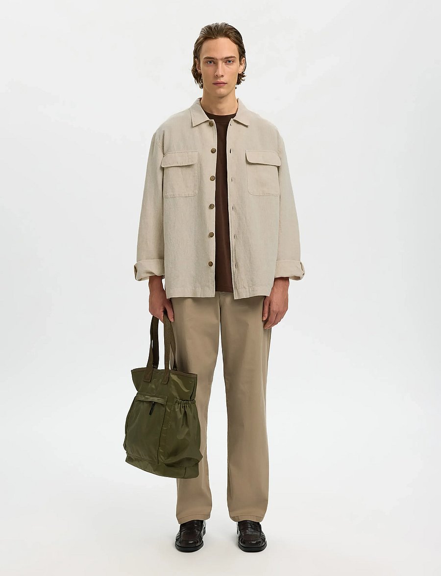 Selected - SLM-LEROY LINEN BLEND OVERSHIRT LS NOOS - summer essentials - pure cashmere - 5