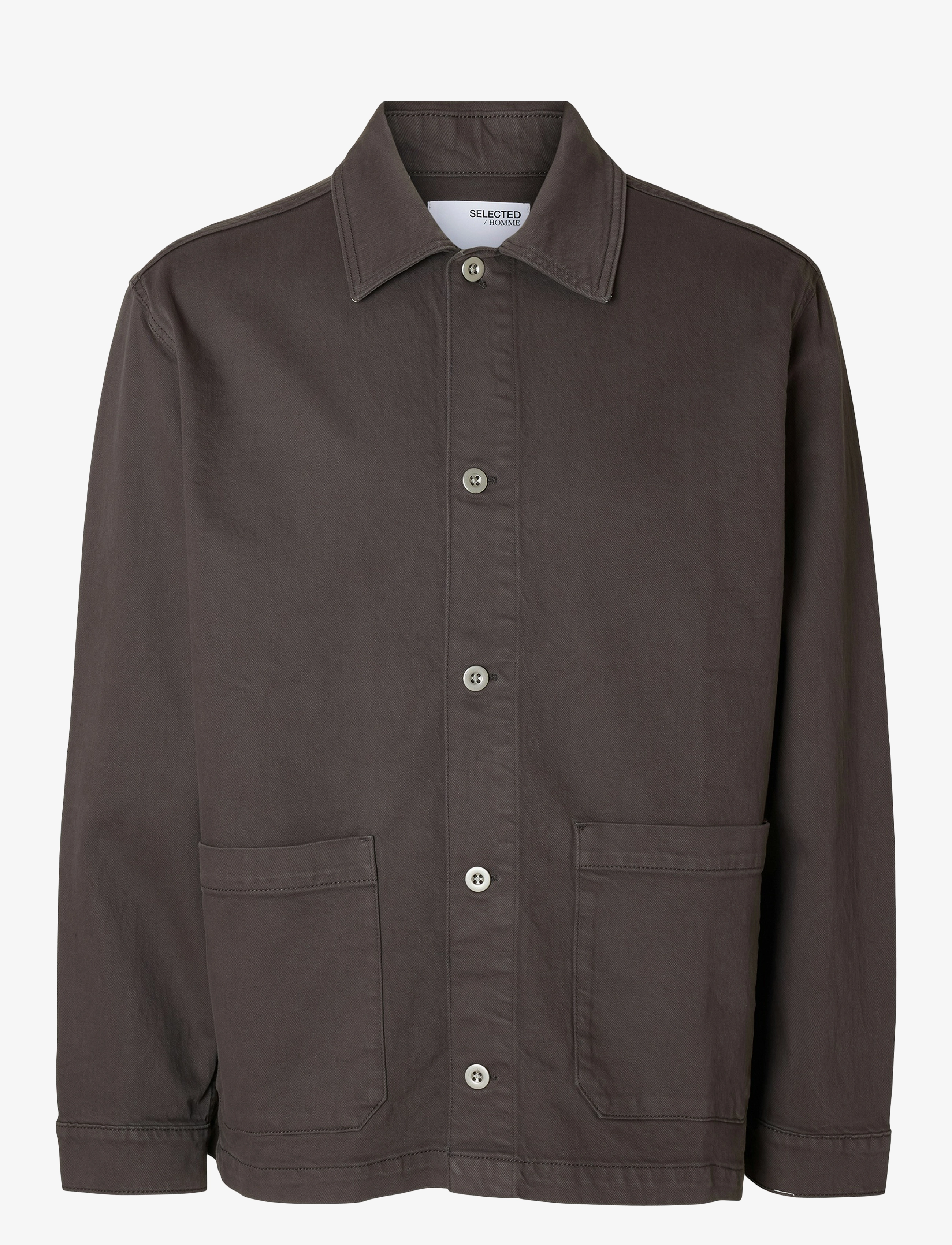 SELECTED HOMME Slhboxy-Carpenter Overshirt Ex Grau - S - Herren