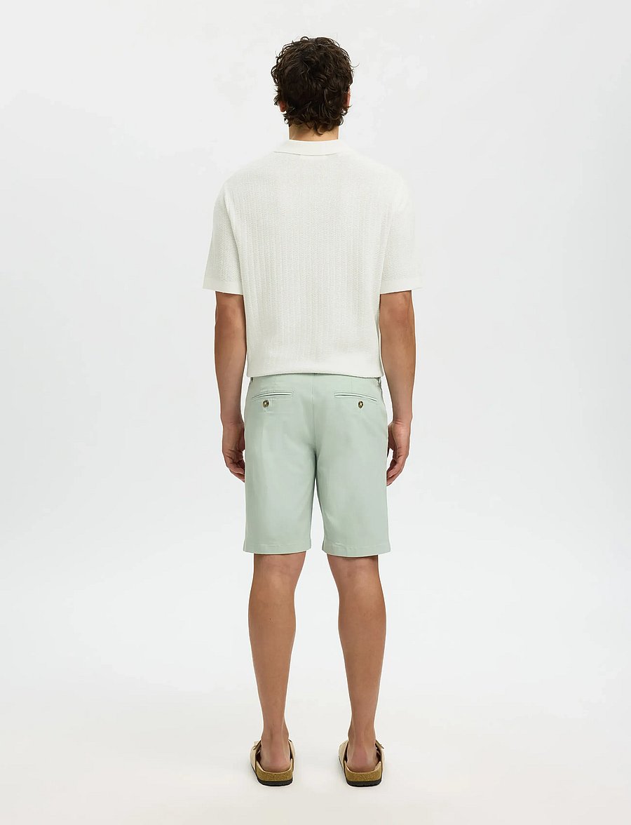 Selected - SLMCRAN SS KNIT STRUCTURE ZIP POLO NOOS - langärmlige strick-polohemden - egret - 2
