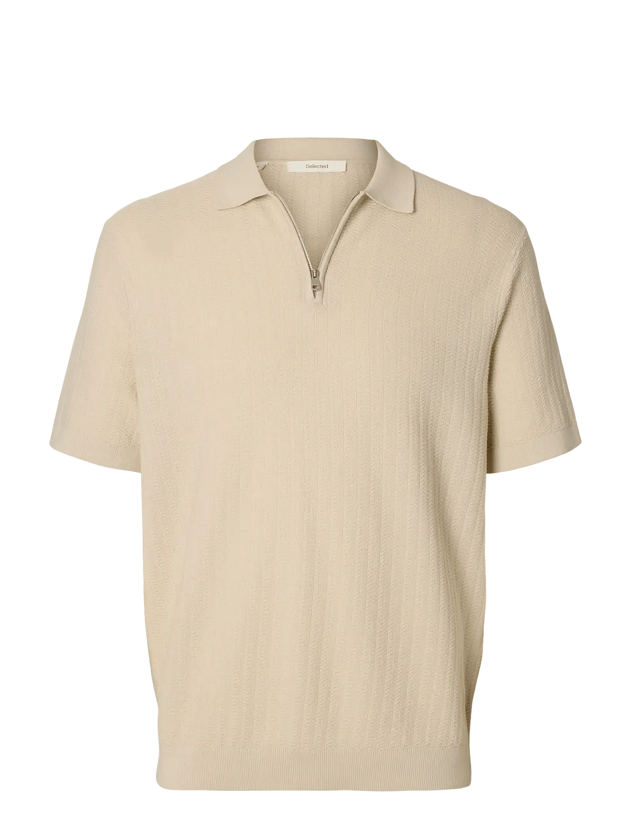 Selected Slmcran Ss Knit Structure Zip Polo Noos (SEL16096388 Selected Slmcran Ss Knit Structure Zip Polo Noos (SEL16096388