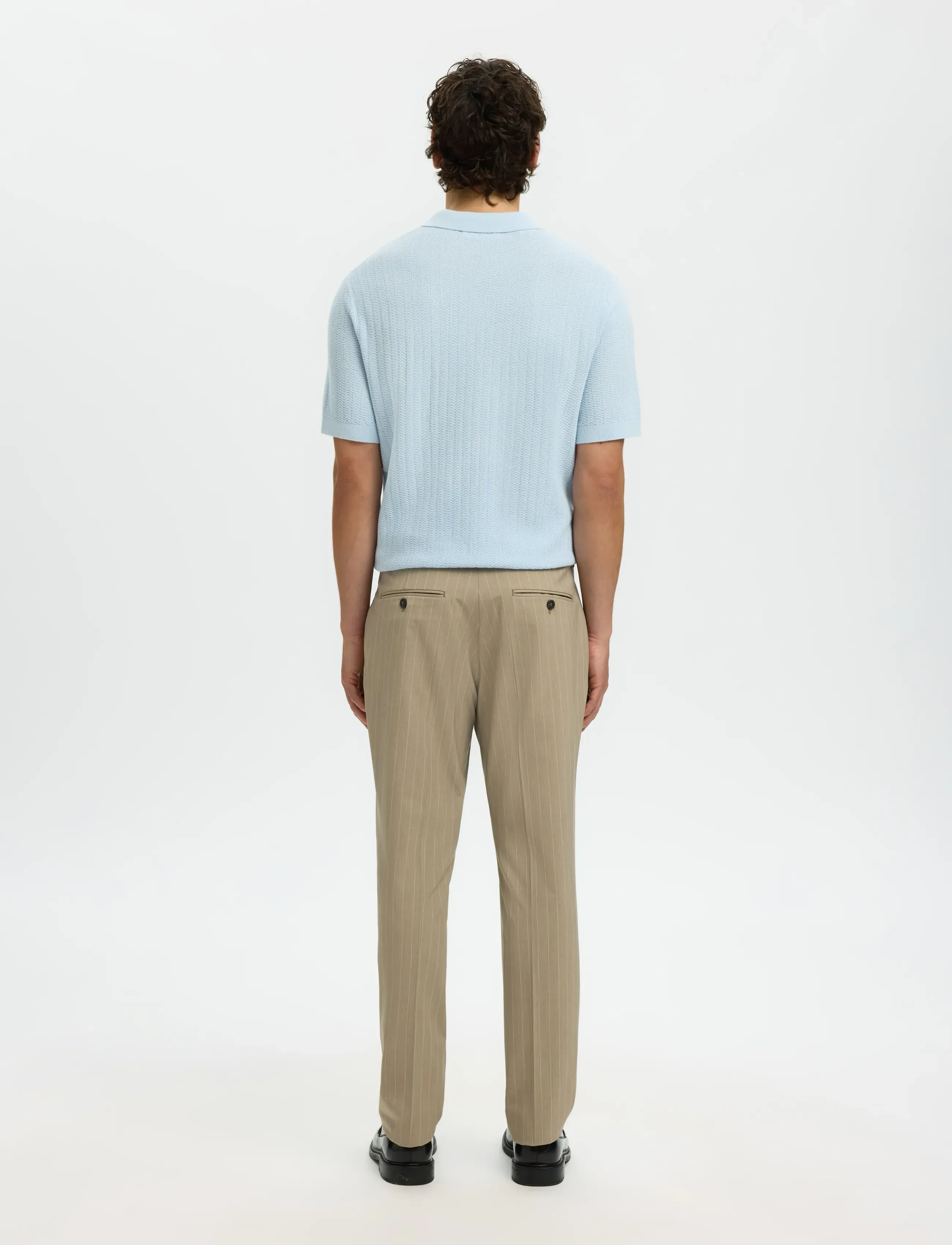 Slmcran Ss Knit Structure Zip Polo Noos 2