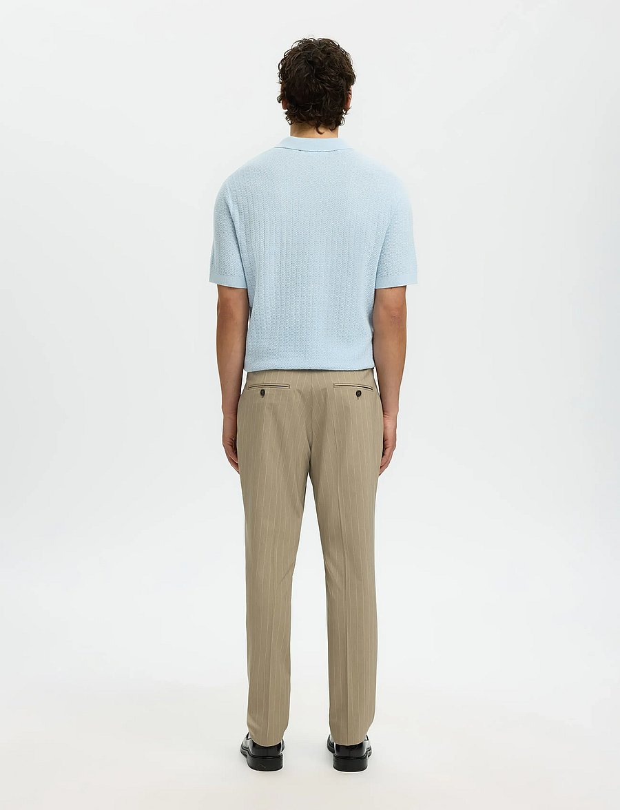 Selected - SLMCRAN SS KNIT STRUCTURE ZIP POLO NOOS - polostrik - skyway - 2