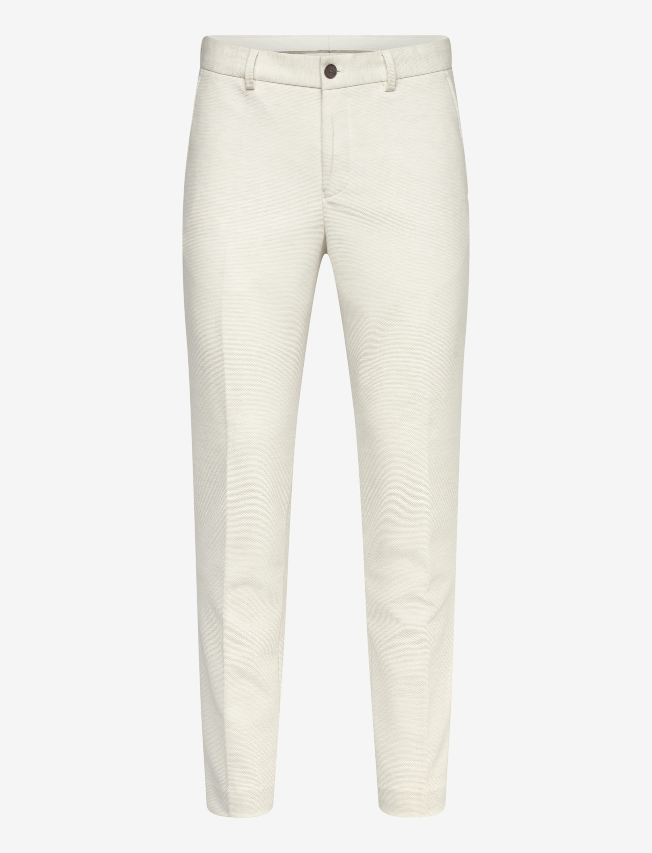 Selected - SLHSLIMAITOR JERSEY STRUC TRS FLEX NOOS - suit trousers - egret - 0