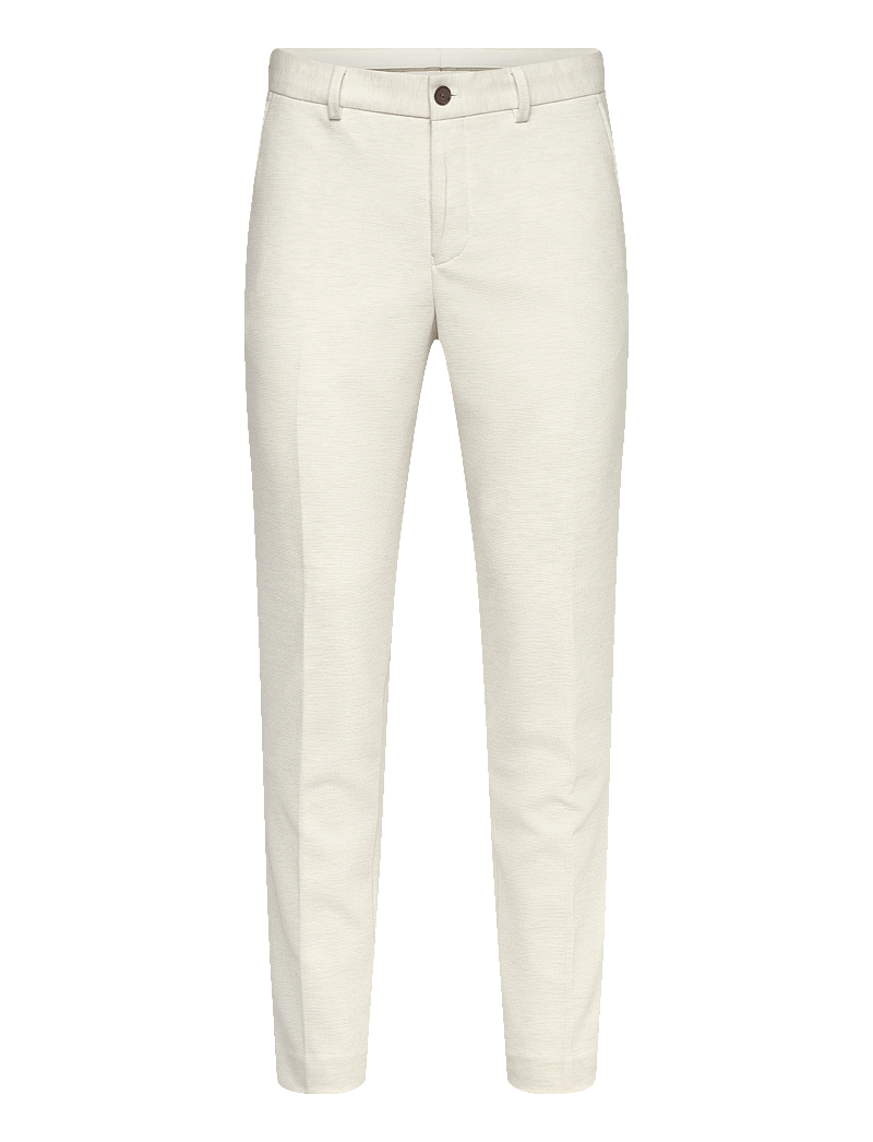 Selected - SLHSLIMAITOR JERSEY STRUC TRS FLEX NOOS - suit trousers - egret - 0