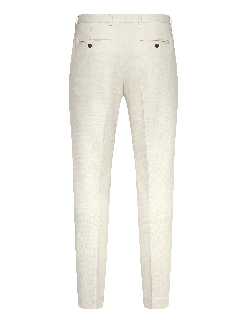 Selected - SLHSLIMAITOR JERSEY STRUC TRS FLEX NOOS - suit trousers - egret - 1