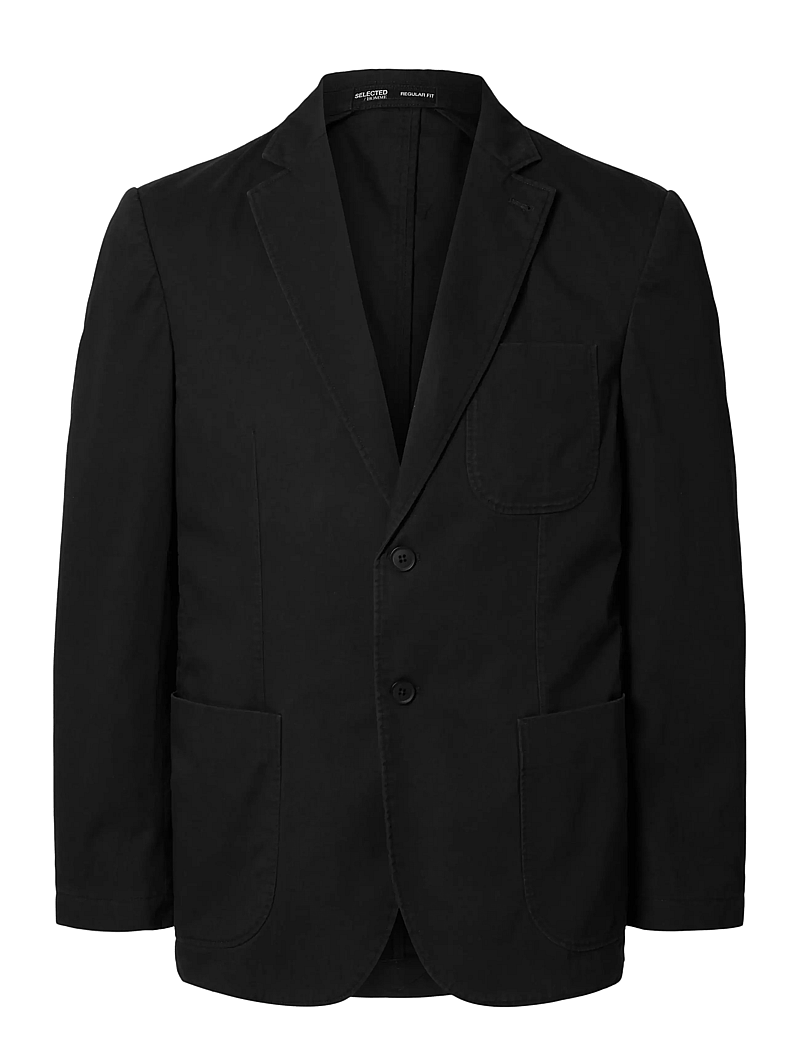 Selected - SLHREG-GLEN WASHED BLZ - Ühe rinnatisega pintsakud - black - 1