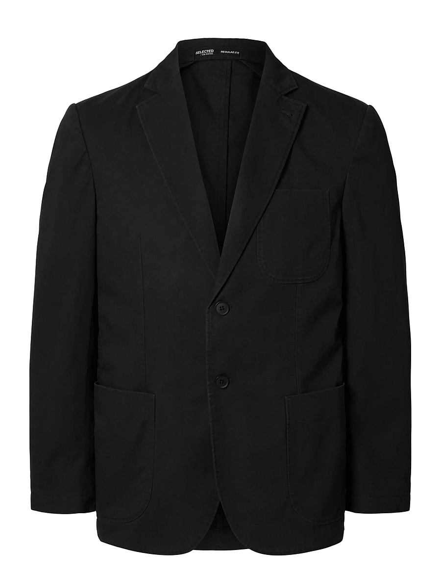 Selected - SLHREG-GLEN WASHED BLZ - black - 1