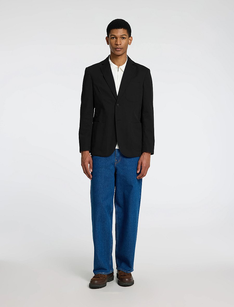 Selected - SLHREG-GLEN WASHED BLZ - black - 0