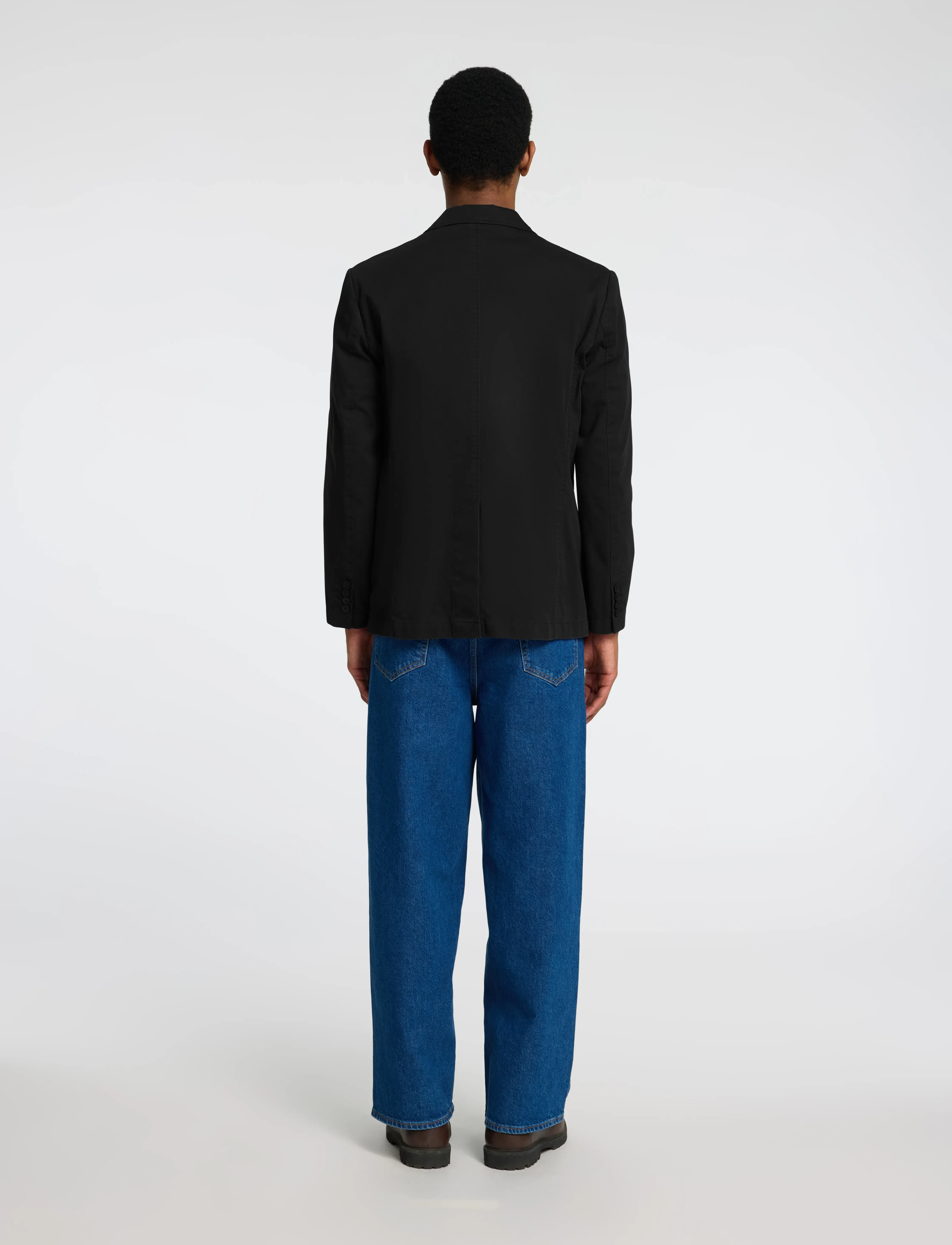 Selected - SLHREG-GLEN WASHED BLZ - black - 2