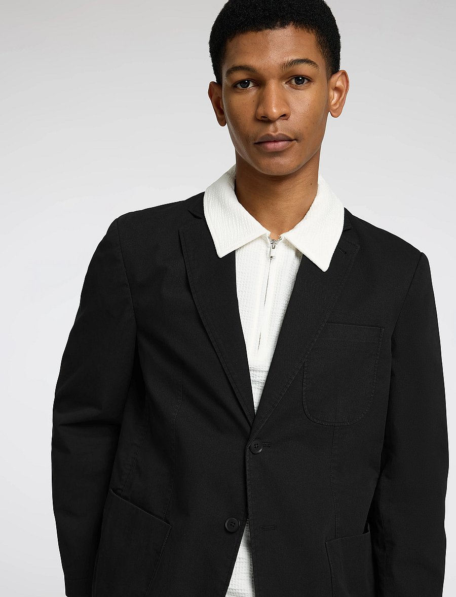 Selected - SLHREG-GLEN WASHED BLZ - black - 5