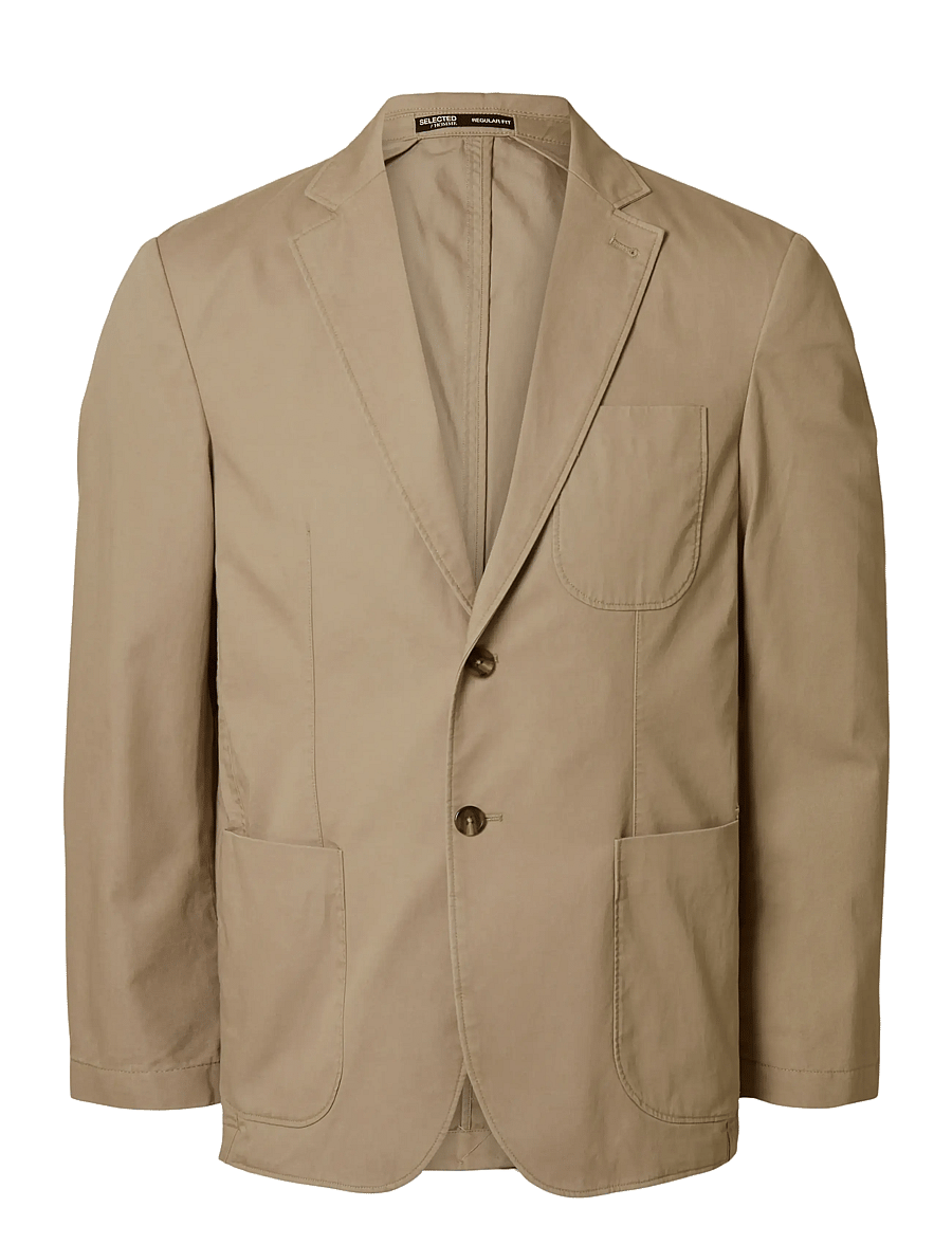 Selected - SLHREG-GLEN WASHED BLZ - chinchilla - 1