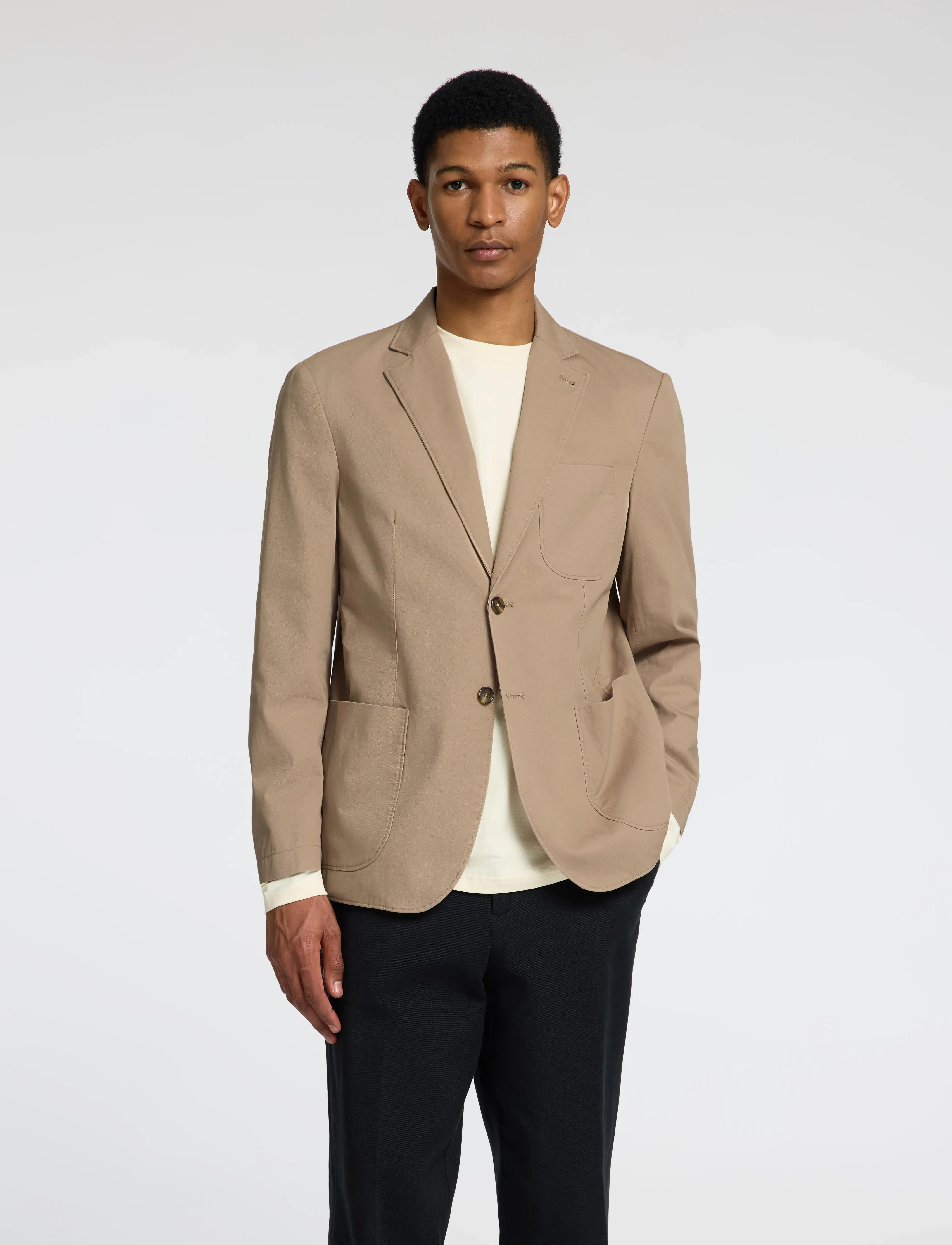 Selected SLHREG-GLEN WASHED BLZ - Inspiratsioon - CHINCHILLA / beige