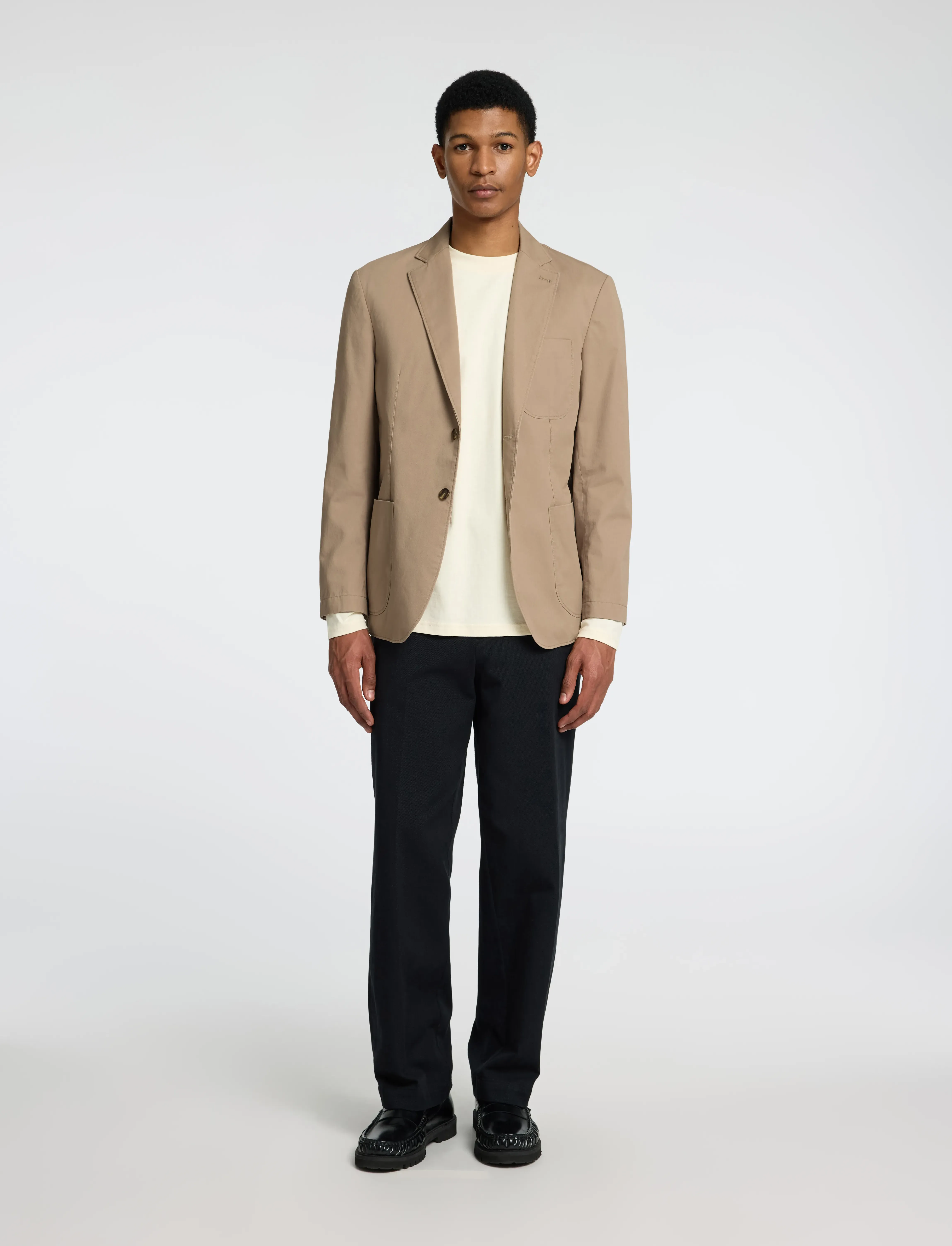 Selected - SLHREG-GLEN WASHED BLZ - chinchilla - 4