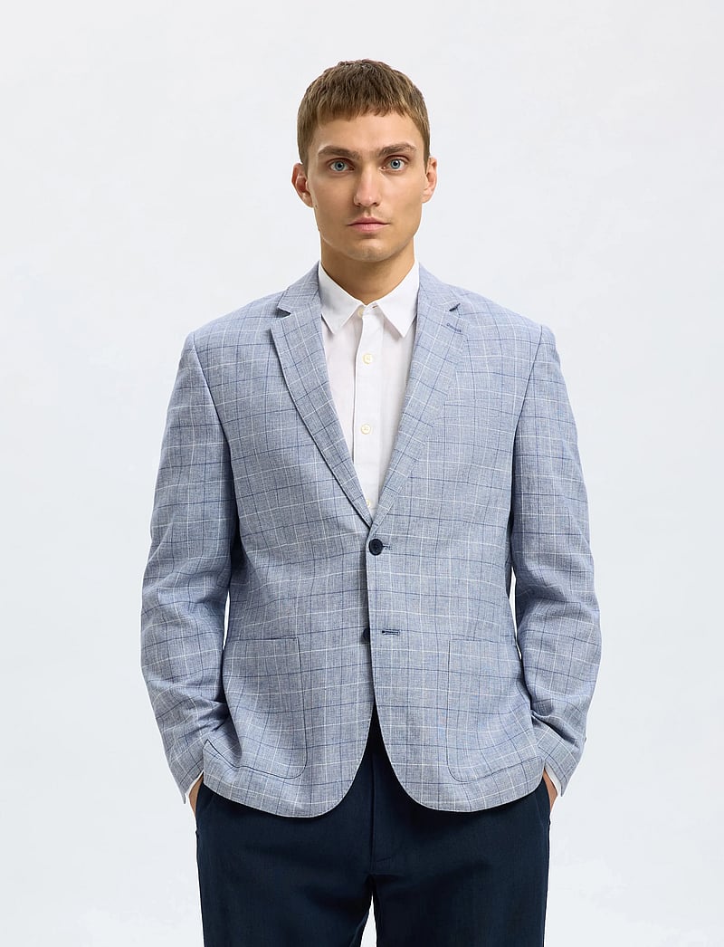 Selected - SLHREG-MALIK SUN DSGN BLZ - einreiher - light blue - 4