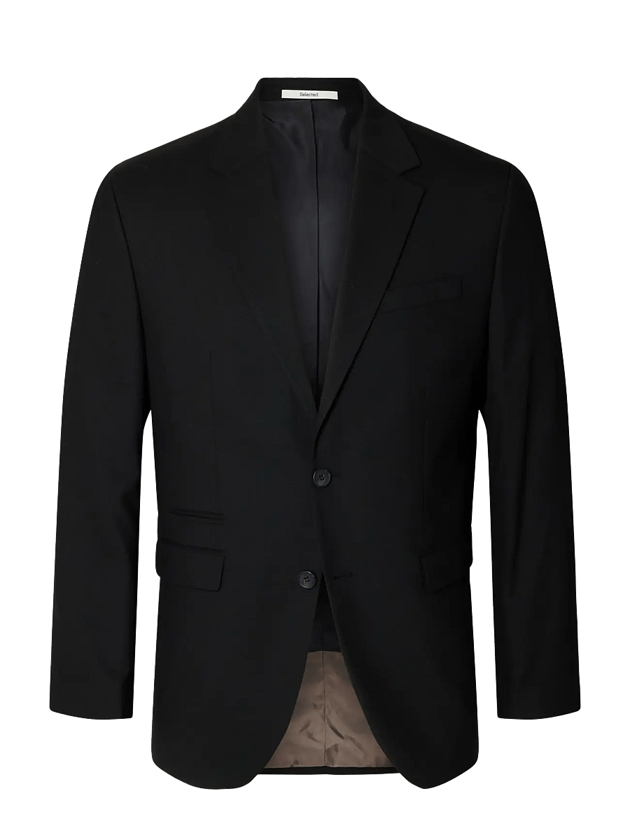 Selected - SLMREG-NEIL BLZ - einreiher - black - 1