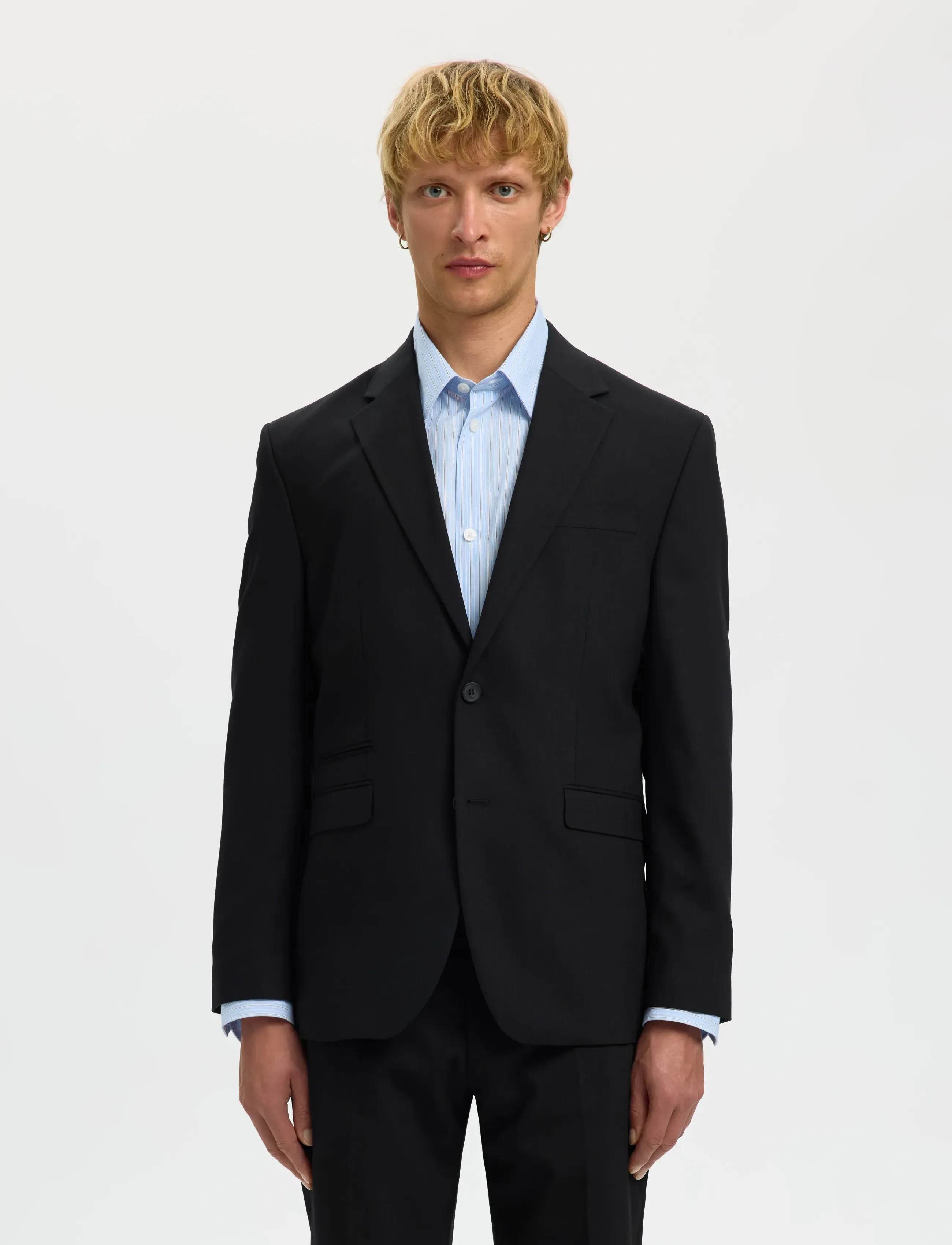 Selected Slmreg-Neil Blz, 44, Blazer, Schwarz - Single Breasted Männerswear
