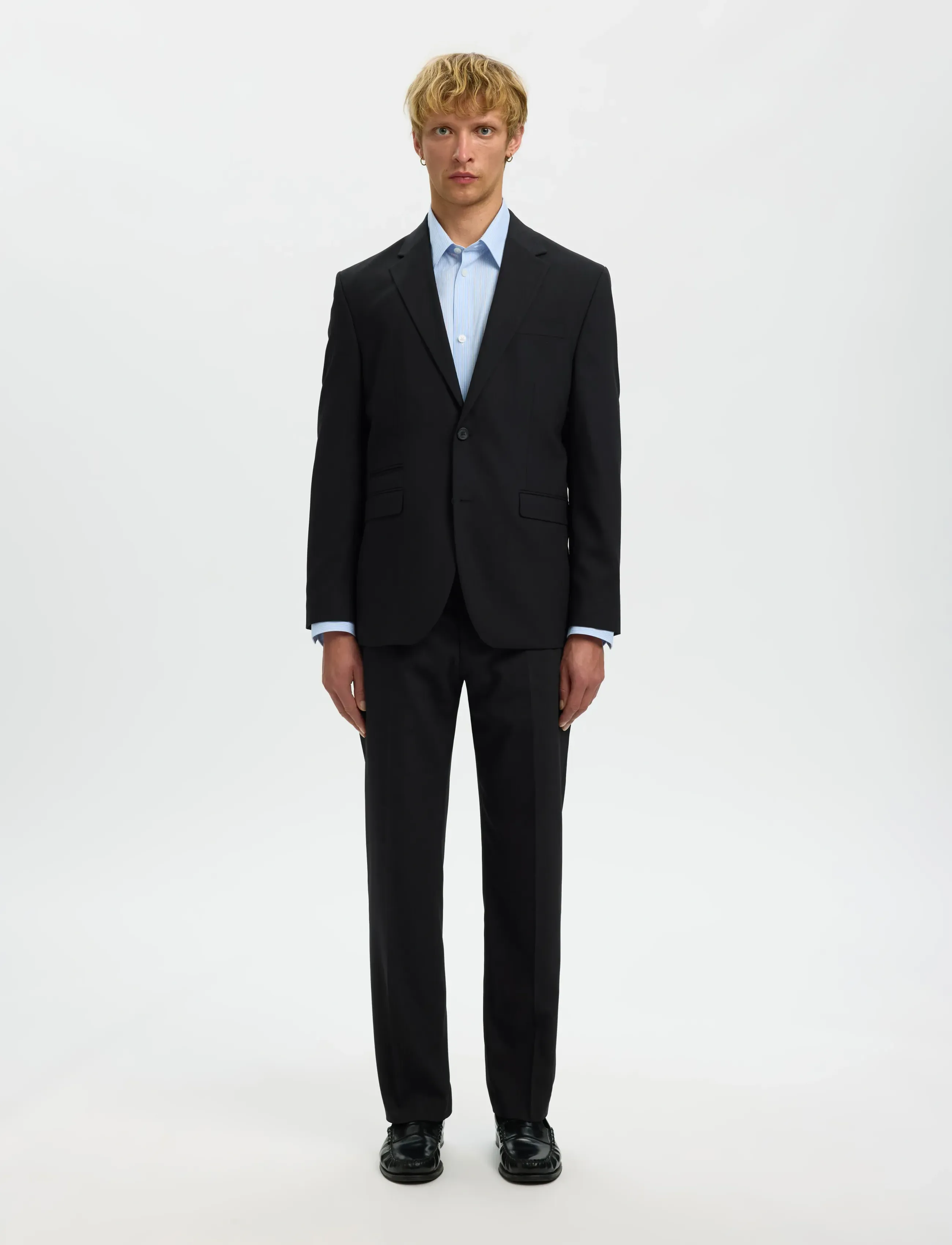 Selected - SLMREG-NEIL BLZ - einreiher - black - 3