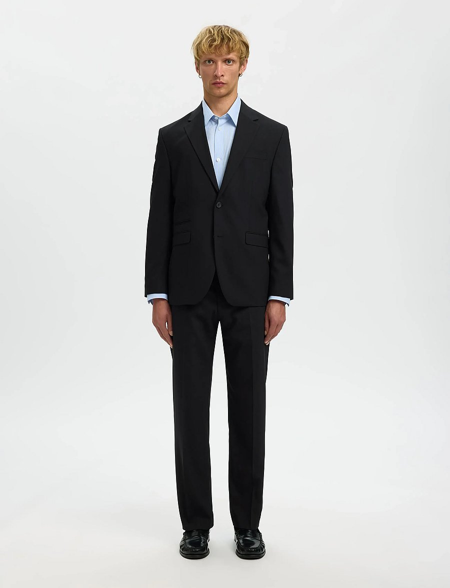 Selected - SLMREG-NEIL BLZ - einreiher - black - 3