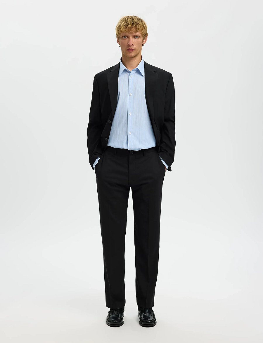 Selected - SLMREG-NEIL BLZ - einreiher - black - 5