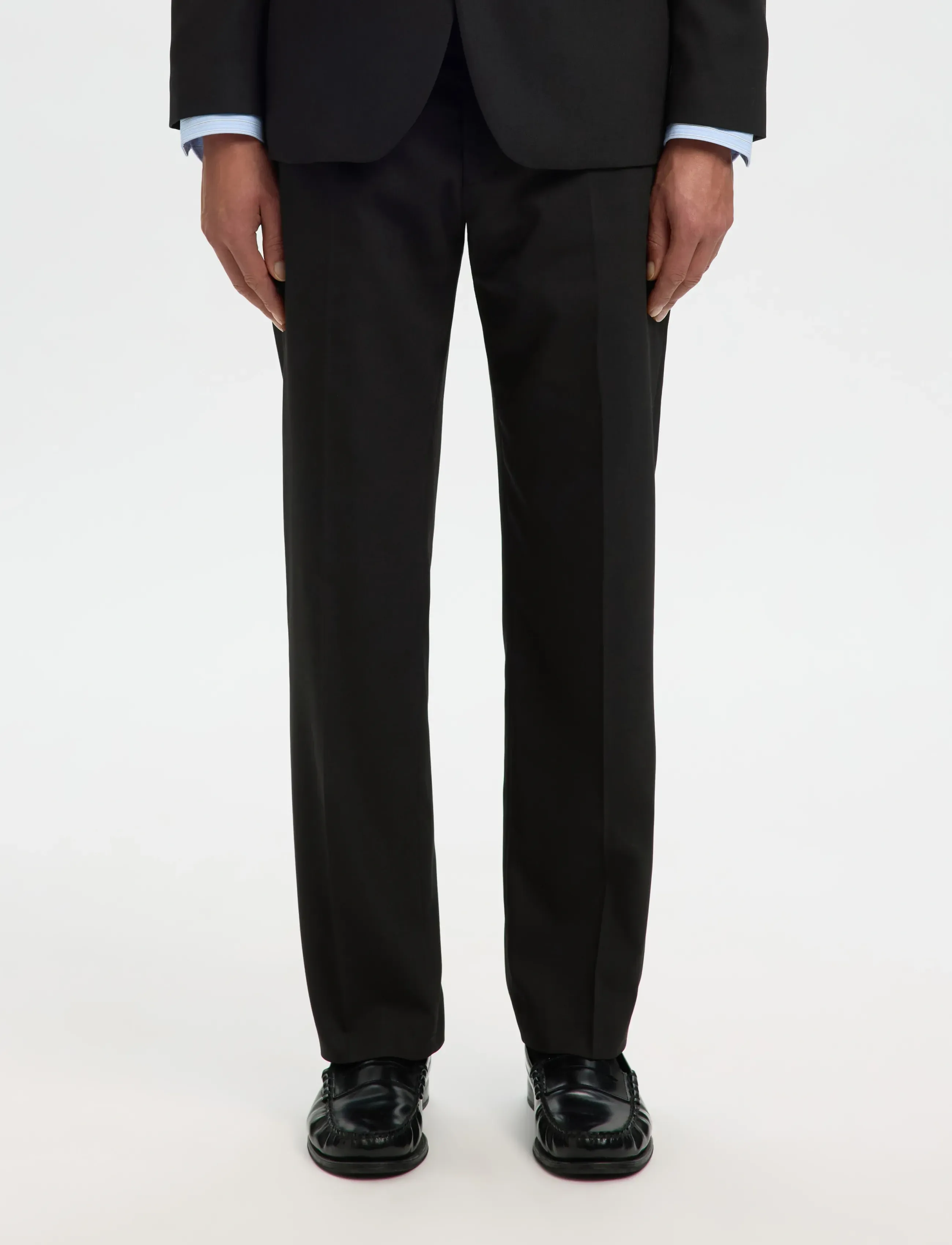 Selected SLMNEIL REG TRS - Trousers - BLACK / black