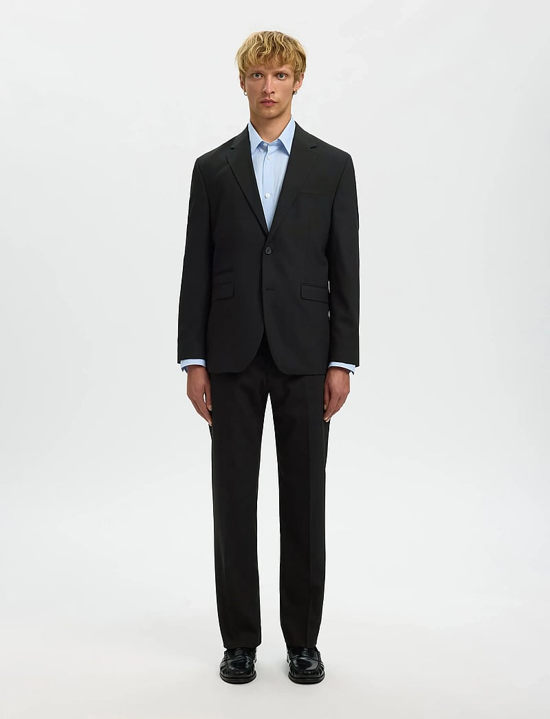 Selected - SLMNEIL REG TRS - anzugshosen - black - 3