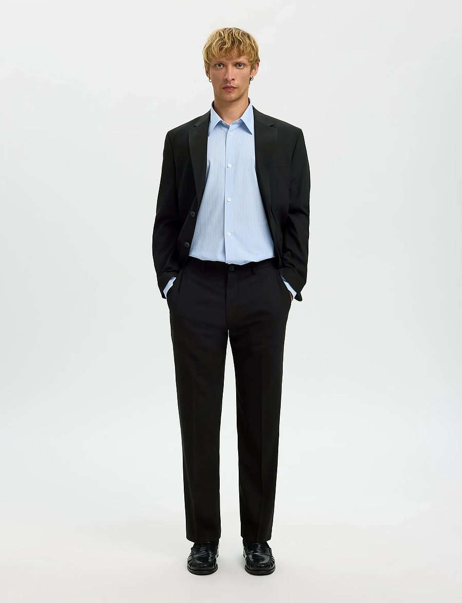Selected - SLMNEIL REG TRS - anzugshosen - black - 5