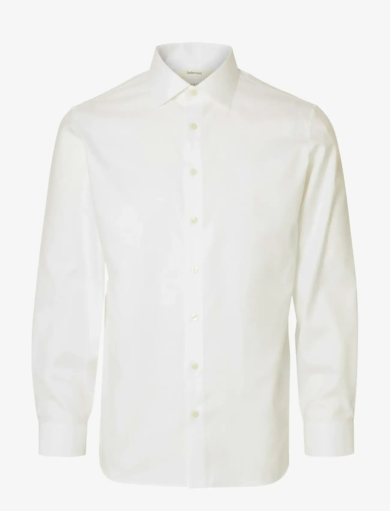 Selected SLHSLIM-LUX OXFORD SHIRT LS SPREAD NOOS - Kauluspaidat - BRIGHT WHITE / white