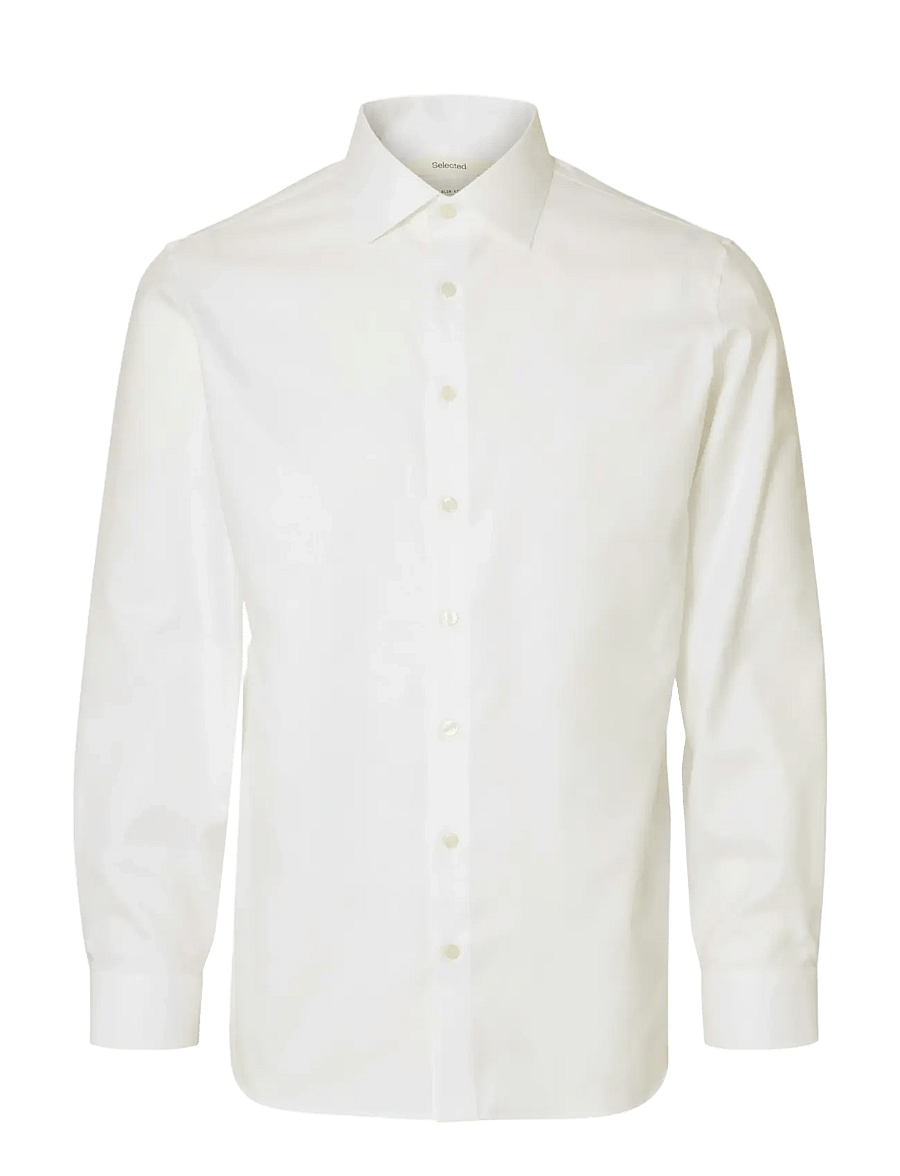 Selected - SLHSLIM-LUX OXFORD SHIRT LS SPREAD NOOS - oxford-hemden - bright white - 1