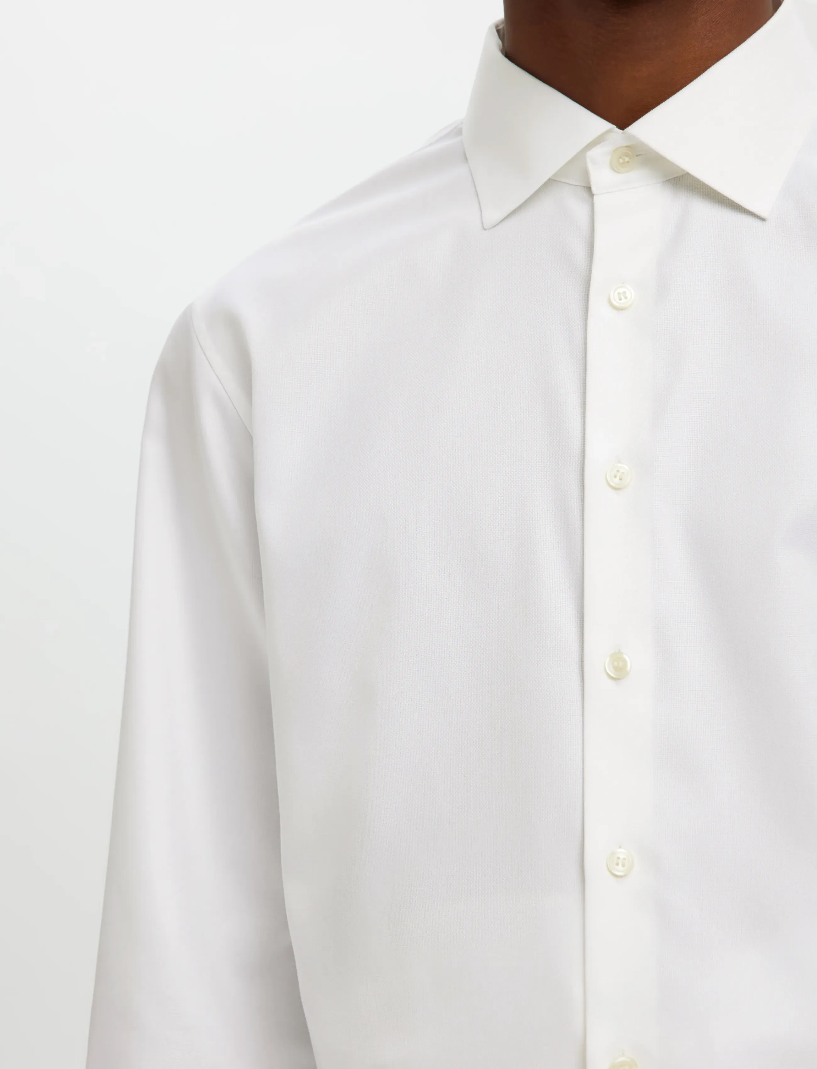 Selected - SLHSLIM-LUX OXFORD SHIRT LS SPREAD NOOS - chemises oxford - bright white - 3