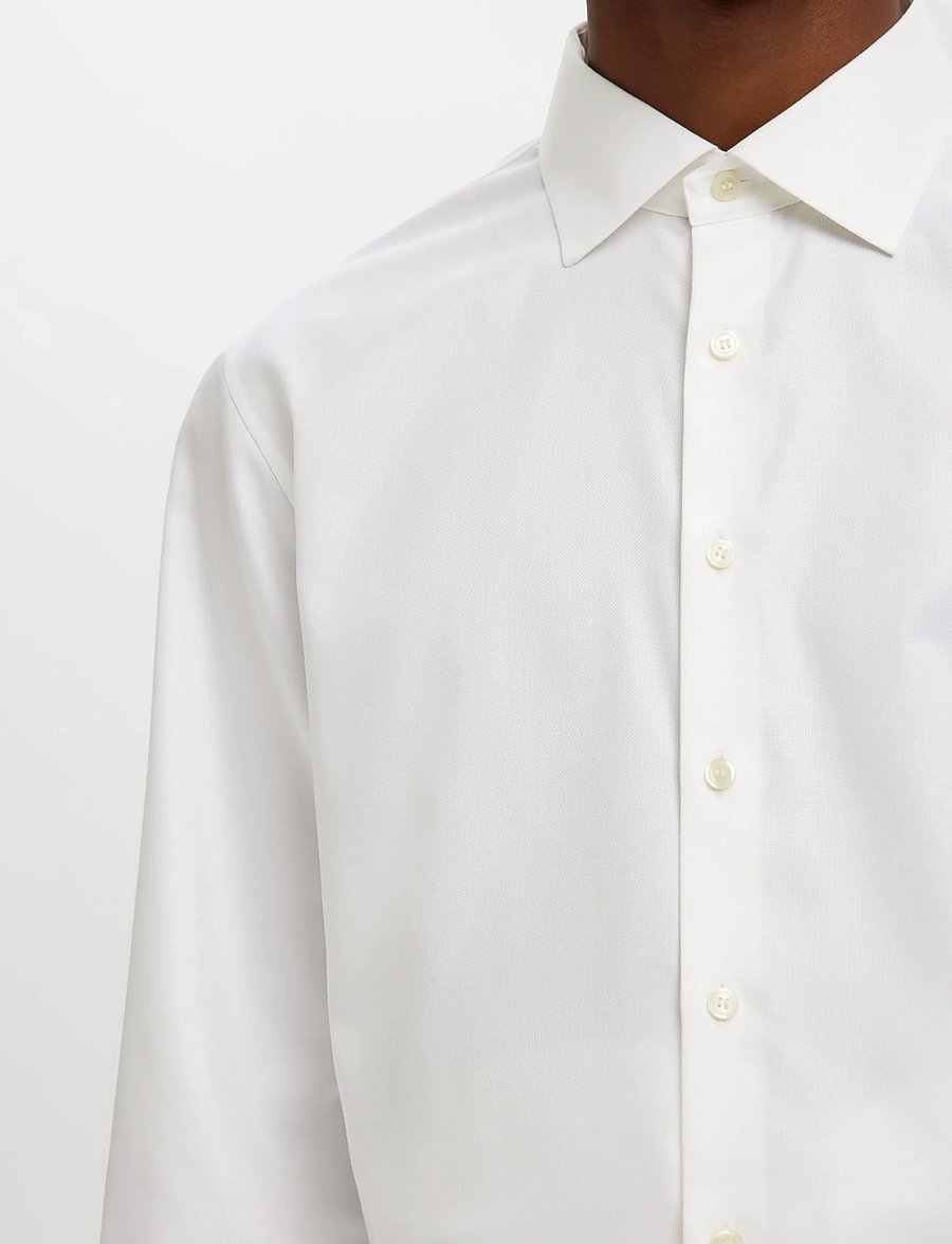 Selected - SLHSLIM-LUX OXFORD SHIRT LS SPREAD NOOS - oxford-hemden - bright white - 3
