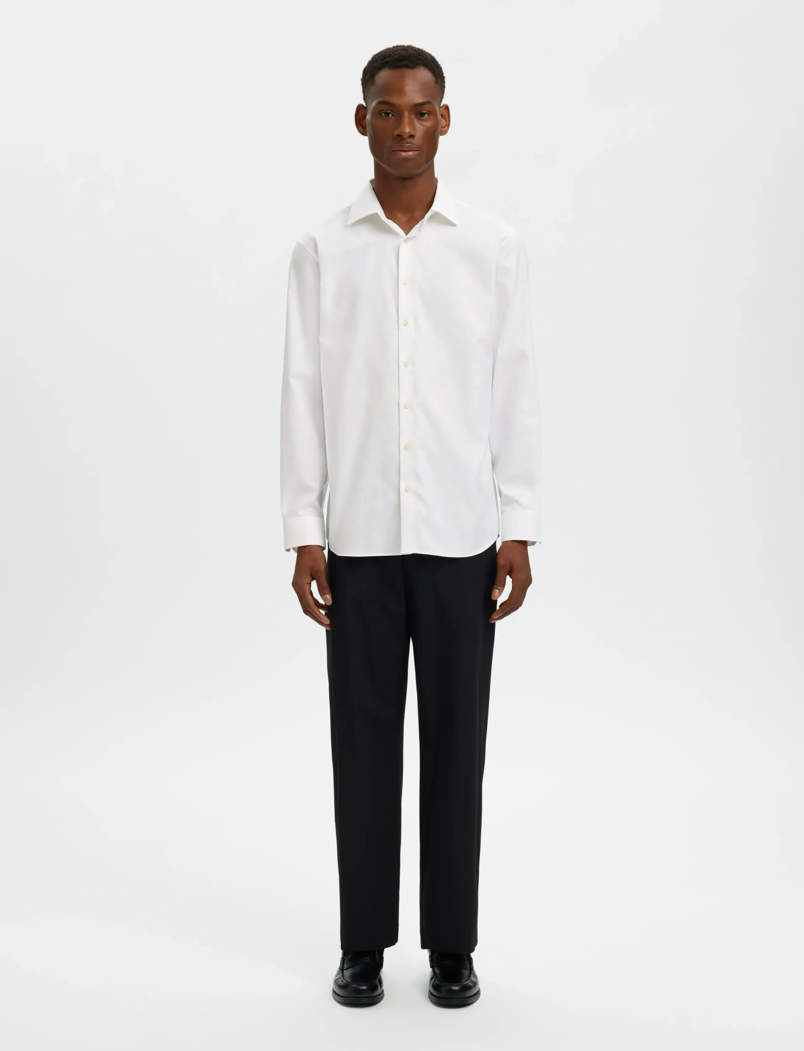 Selected - SLHSLIM-LUX OXFORD SHIRT LS SPREAD NOOS - chemises oxford - bright white - 4