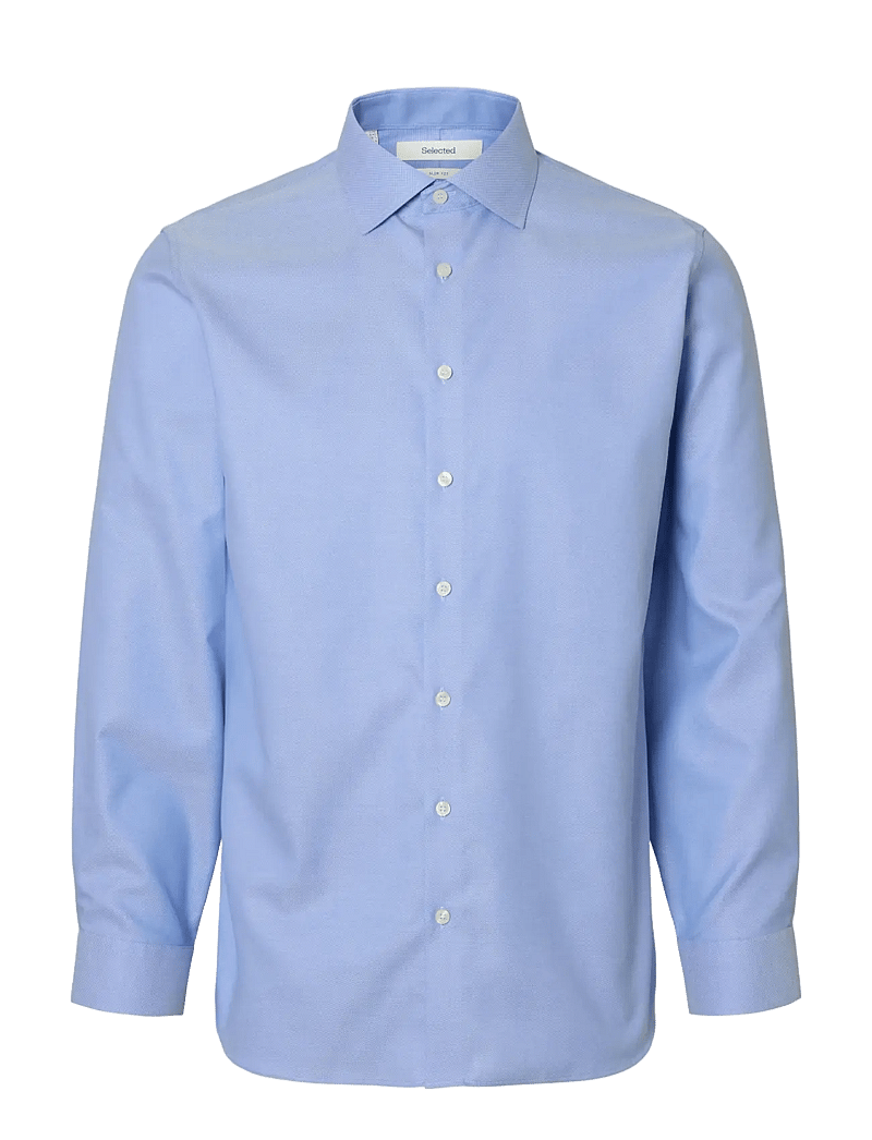 Selected - SLHSLIM-LUX OXFORD SHIRT LS SPREAD NOOS - oxford skjorter - light blue - 1