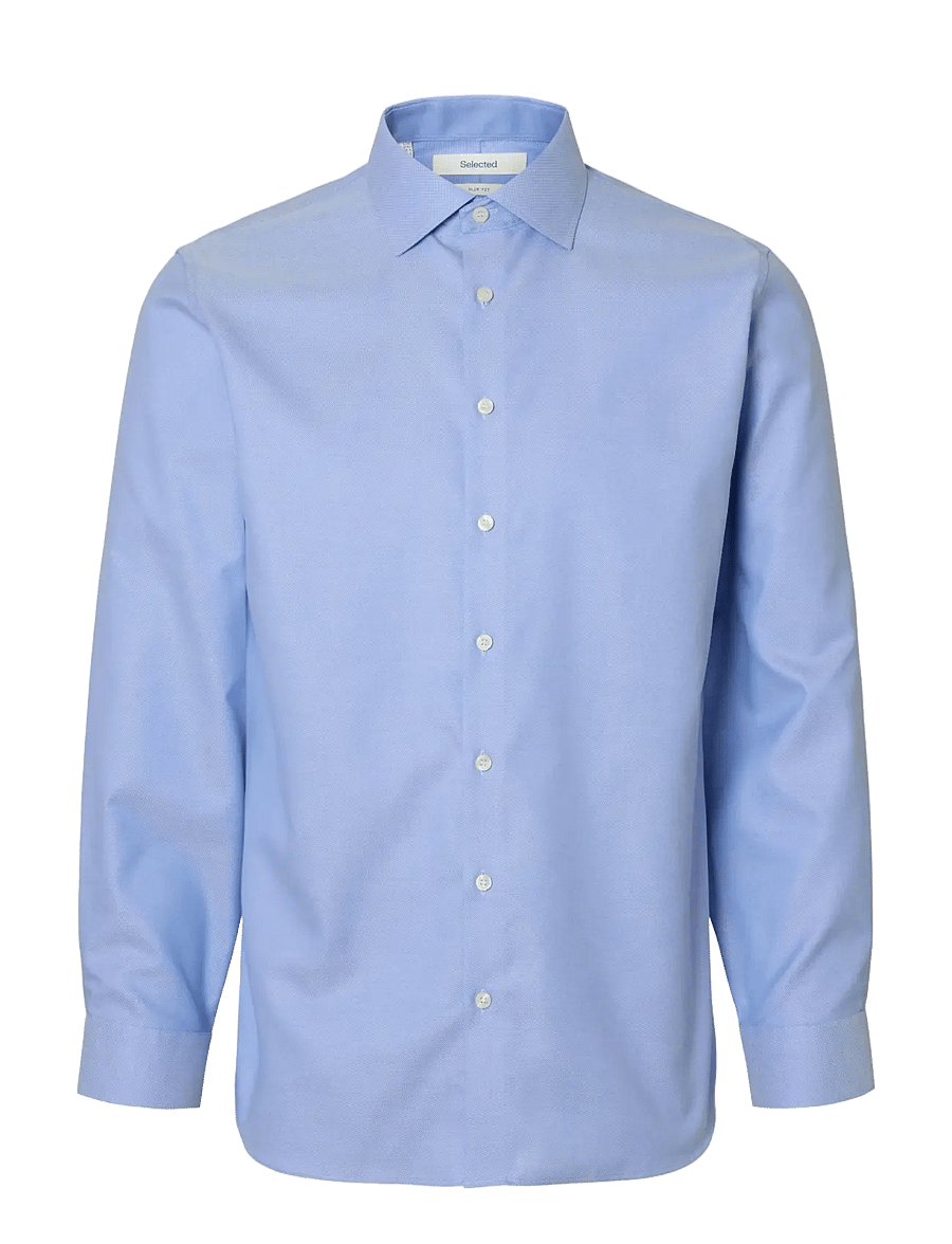 Selected - SLHSLIM-LUX OXFORD SHIRT LS SPREAD NOOS - oxford-hemden - light blue - 1