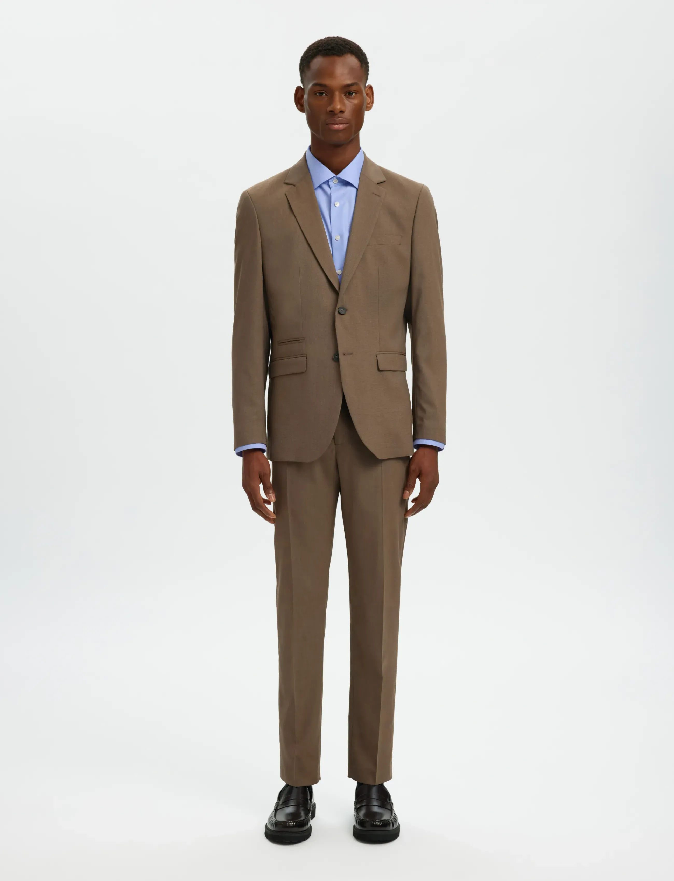 Selected - SLHSLIM-LUX OXFORD SHIRT LS SPREAD NOOS - chemises oxford - light blue - 3
