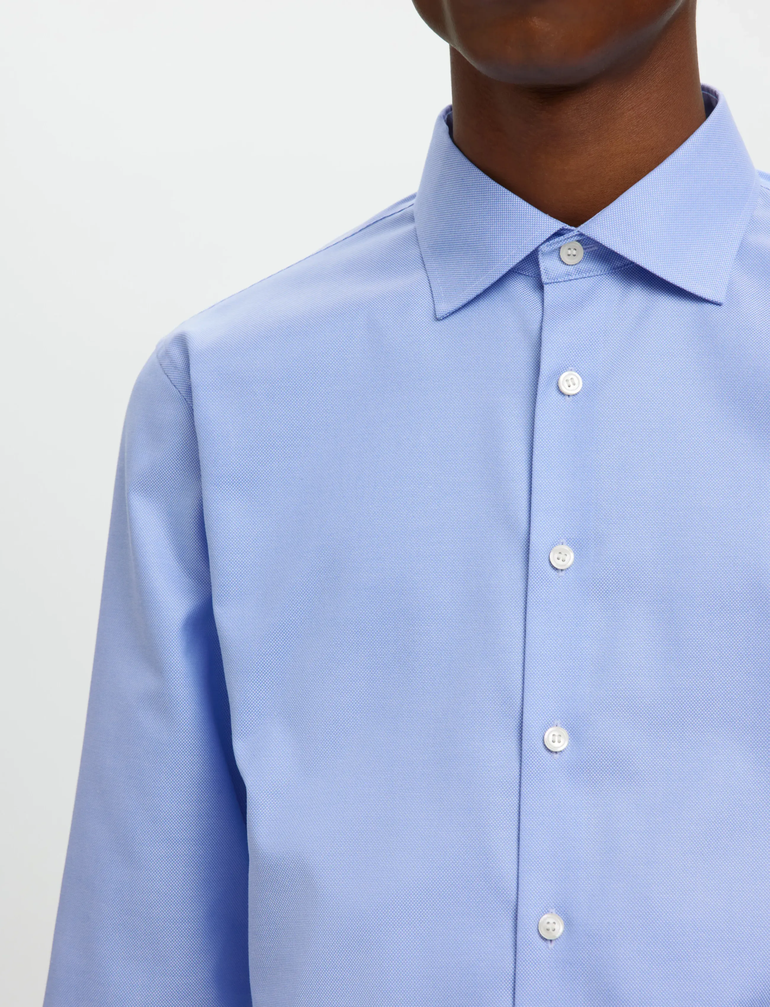 Selected - SLHSLIM-LUX OXFORD SHIRT LS SPREAD NOOS - chemises oxford - light blue - 4