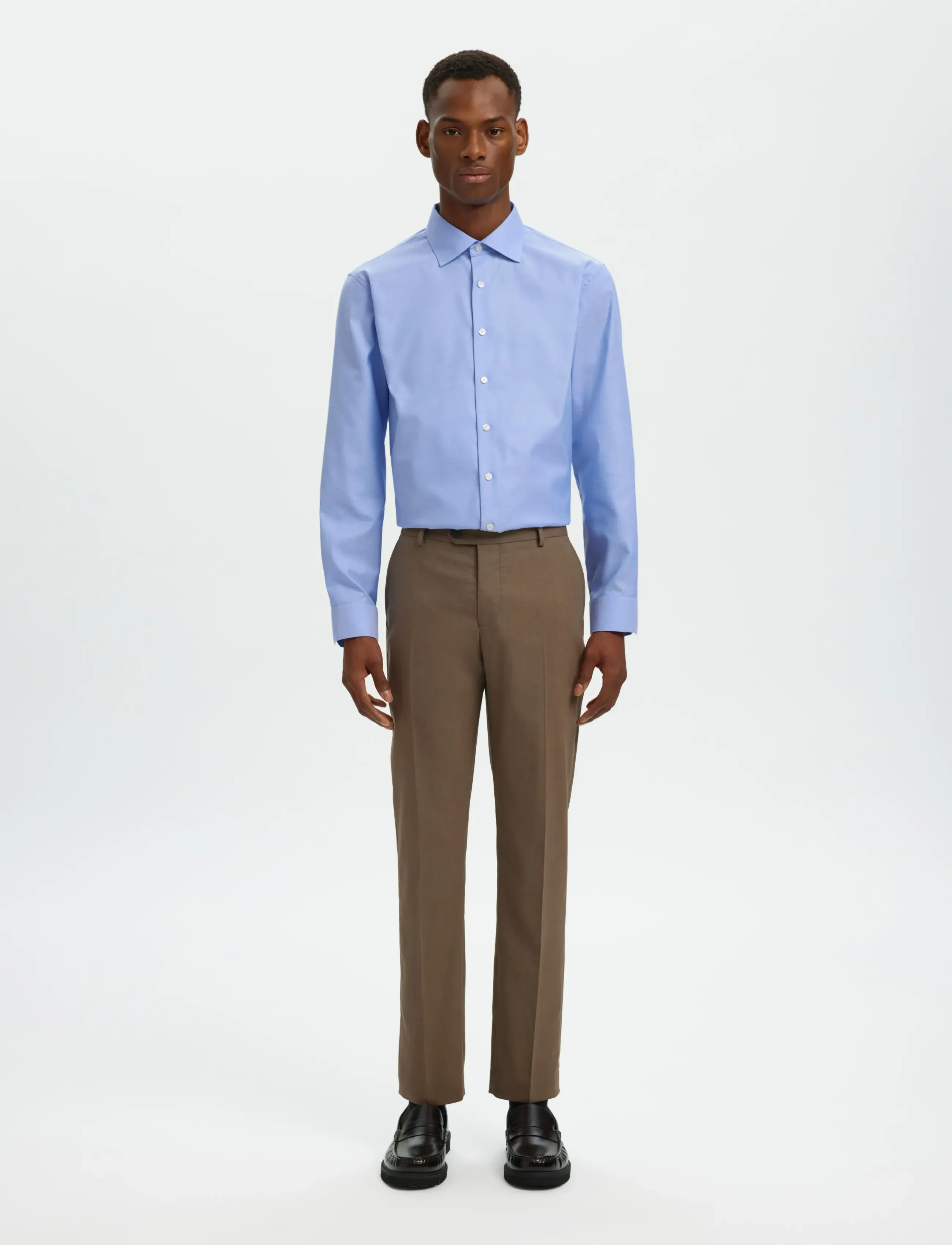 Selected - SLHSLIM-LUX OXFORD SHIRT LS SPREAD NOOS - chemises oxford - light blue - 5