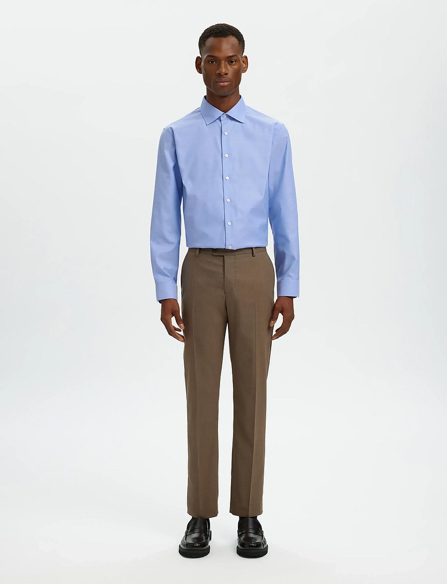 Selected - SLHSLIM-LUX OXFORD SHIRT LS SPREAD NOOS - oxford-hemden - light blue - 5