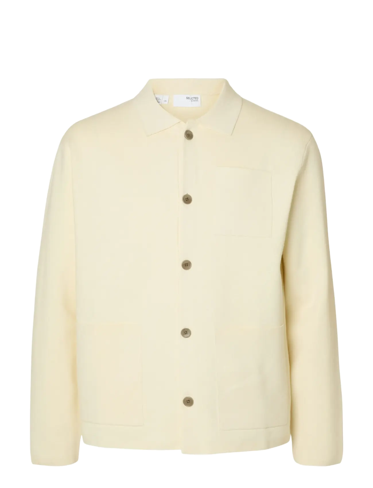 Selected SLMMIKE LIGHT POLO CARDIGAN NOOS - Koftor - PRISTINE / yellow